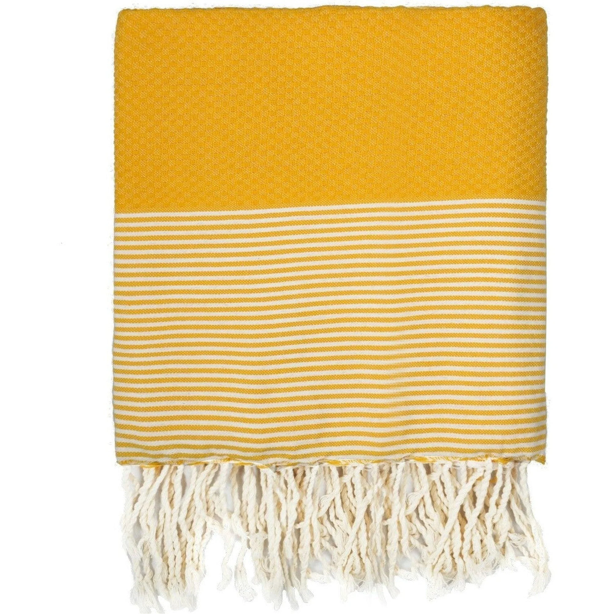 Fouta XXL - Coton - Jaune Safran - Ibiza - Image 4