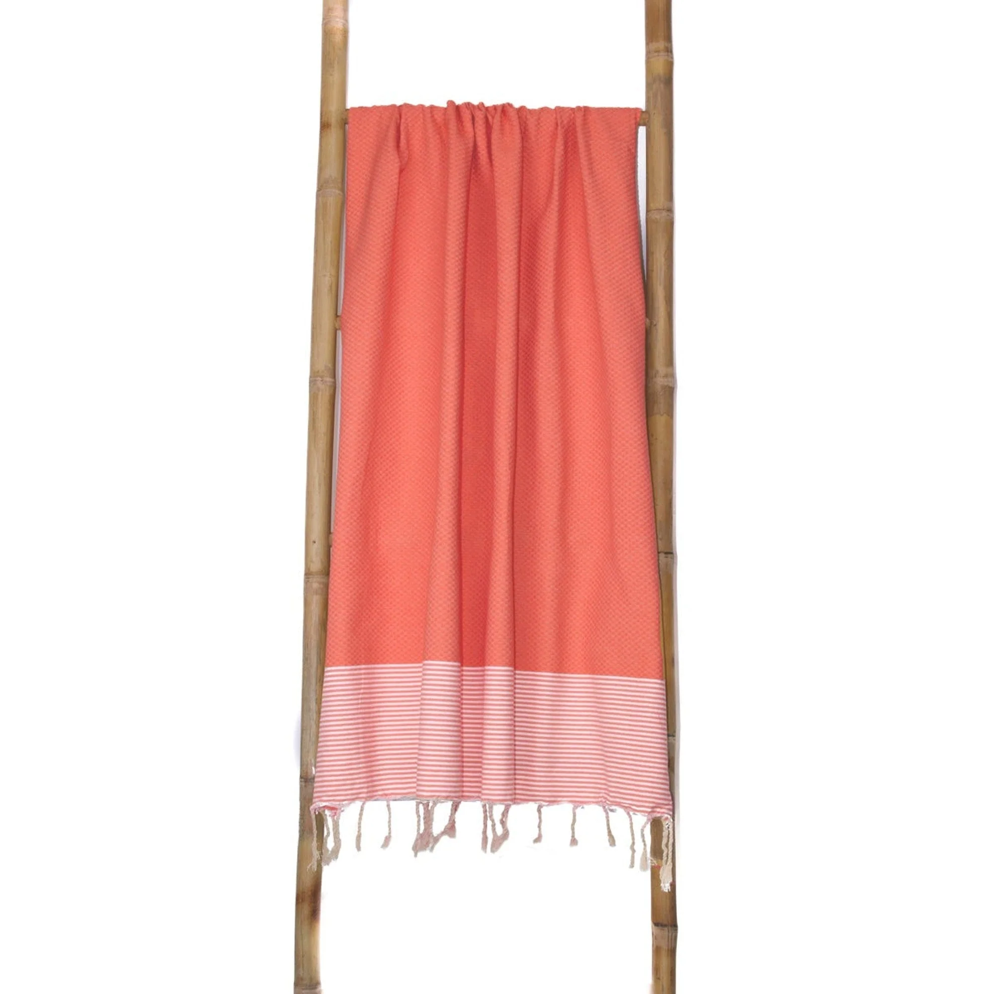 Fouta XXL - Coton - Orange Corail - Ibiza - Image 4
