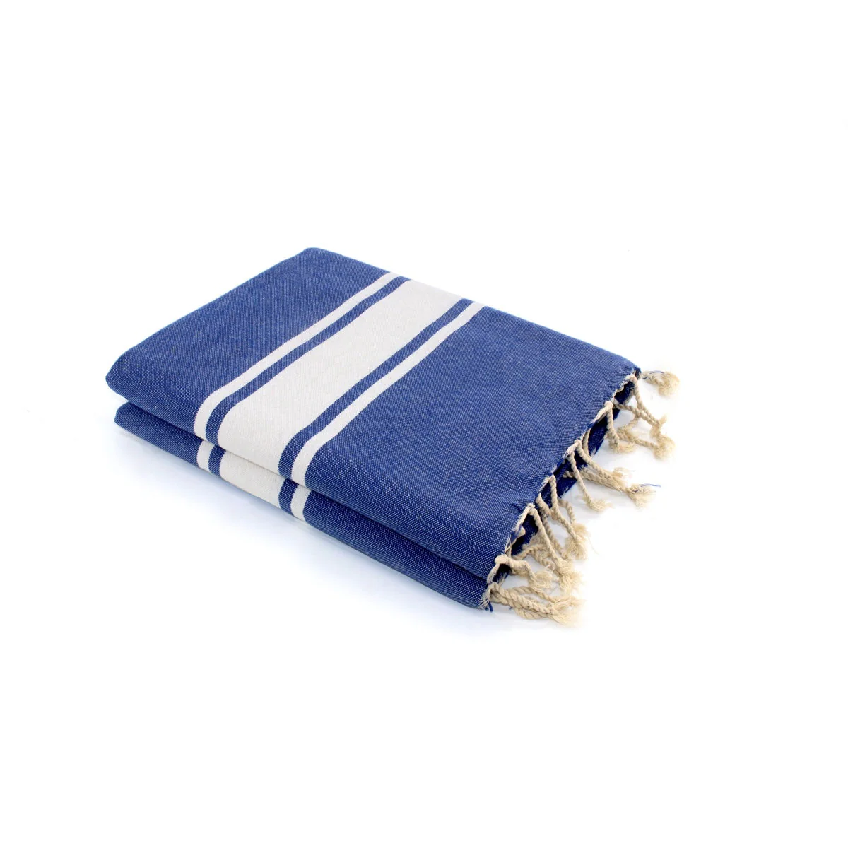 Fouta XXL - Coton - Bleu Grec - St Tropez - Image 4
