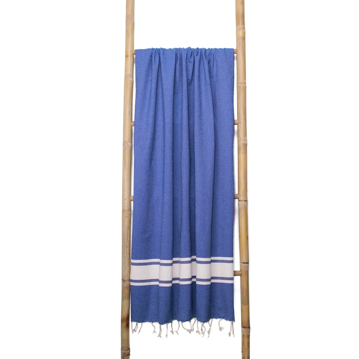 Fouta XXL - Coton - Bleu Grec - St Tropez - Image 6