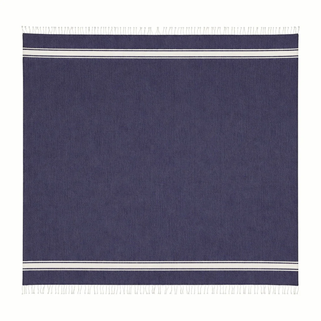 Fouta XXL - Coton - Bleu Jean - St Tropez - Image 7