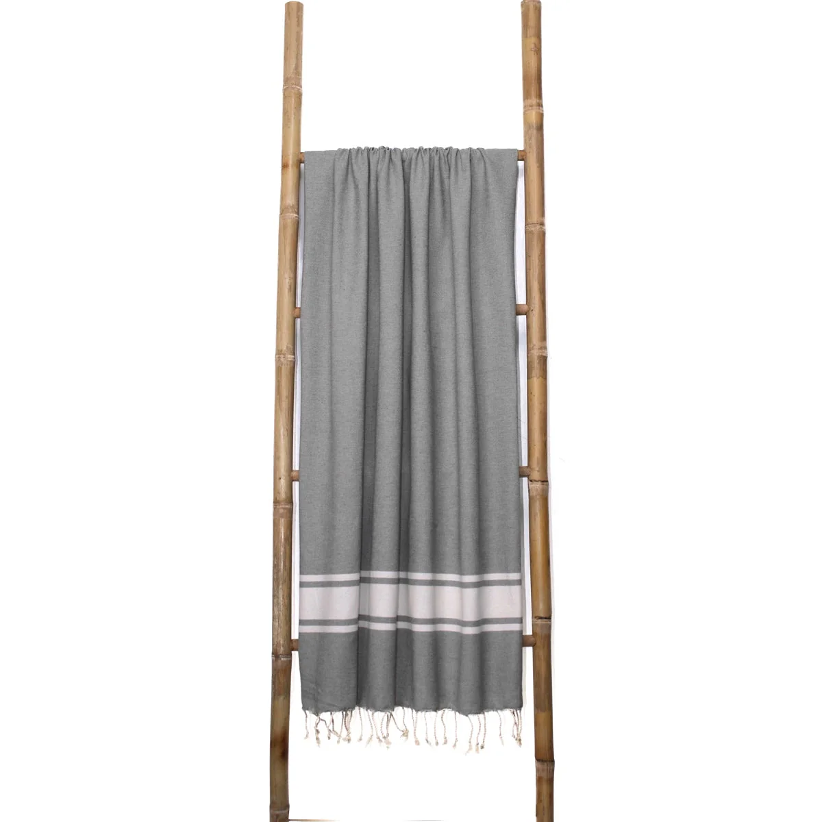 Fouta XXL - Coton - Gris Moyen - St Tropez - Image 12