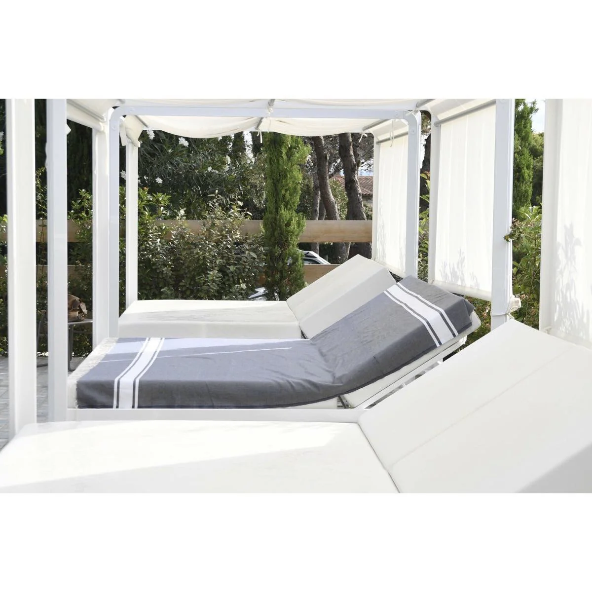 Fouta XXL - Coton - Gris Moyen - St Tropez - Image 9