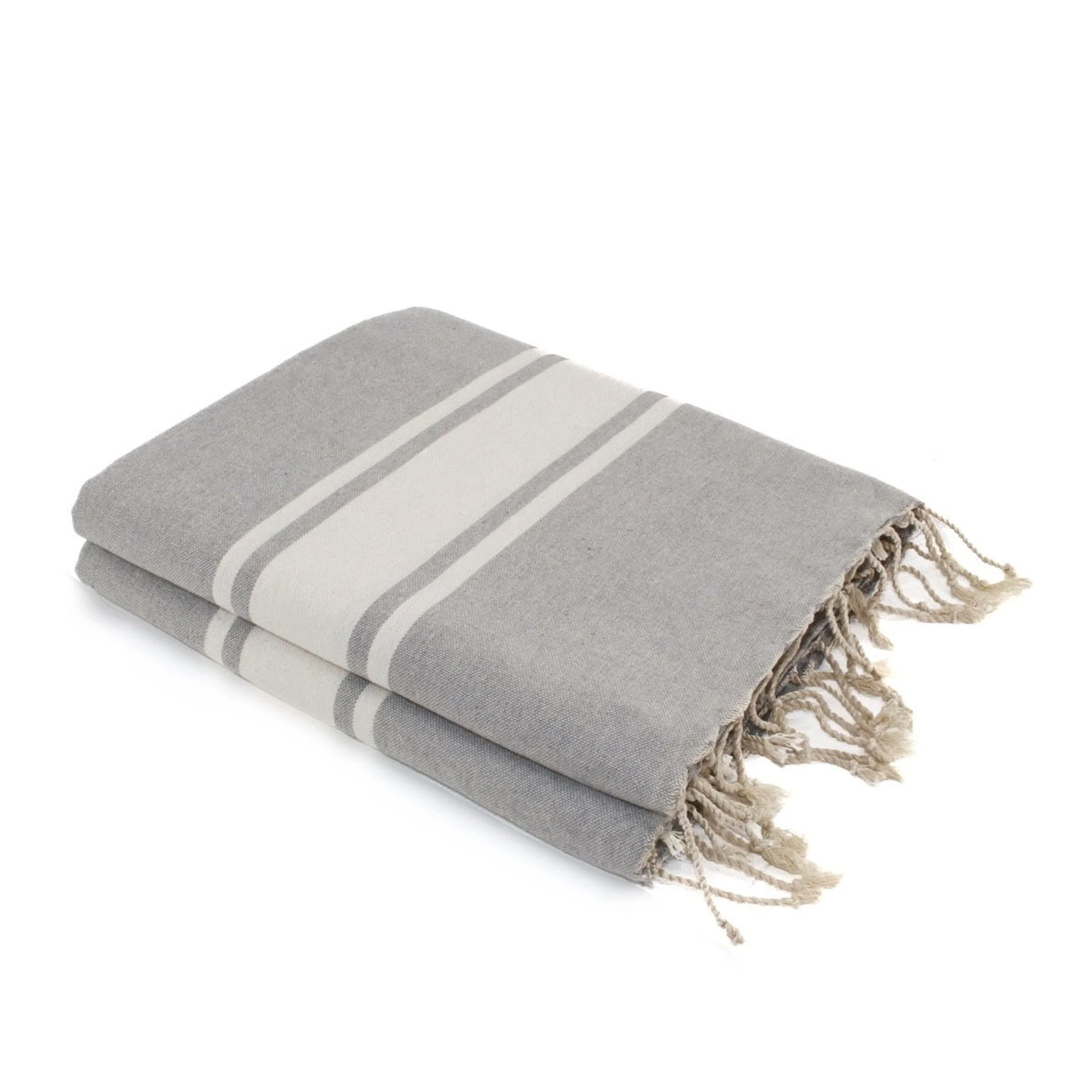 Fouta XXL - Coton - Gris Perle - St Tropez - Image 2