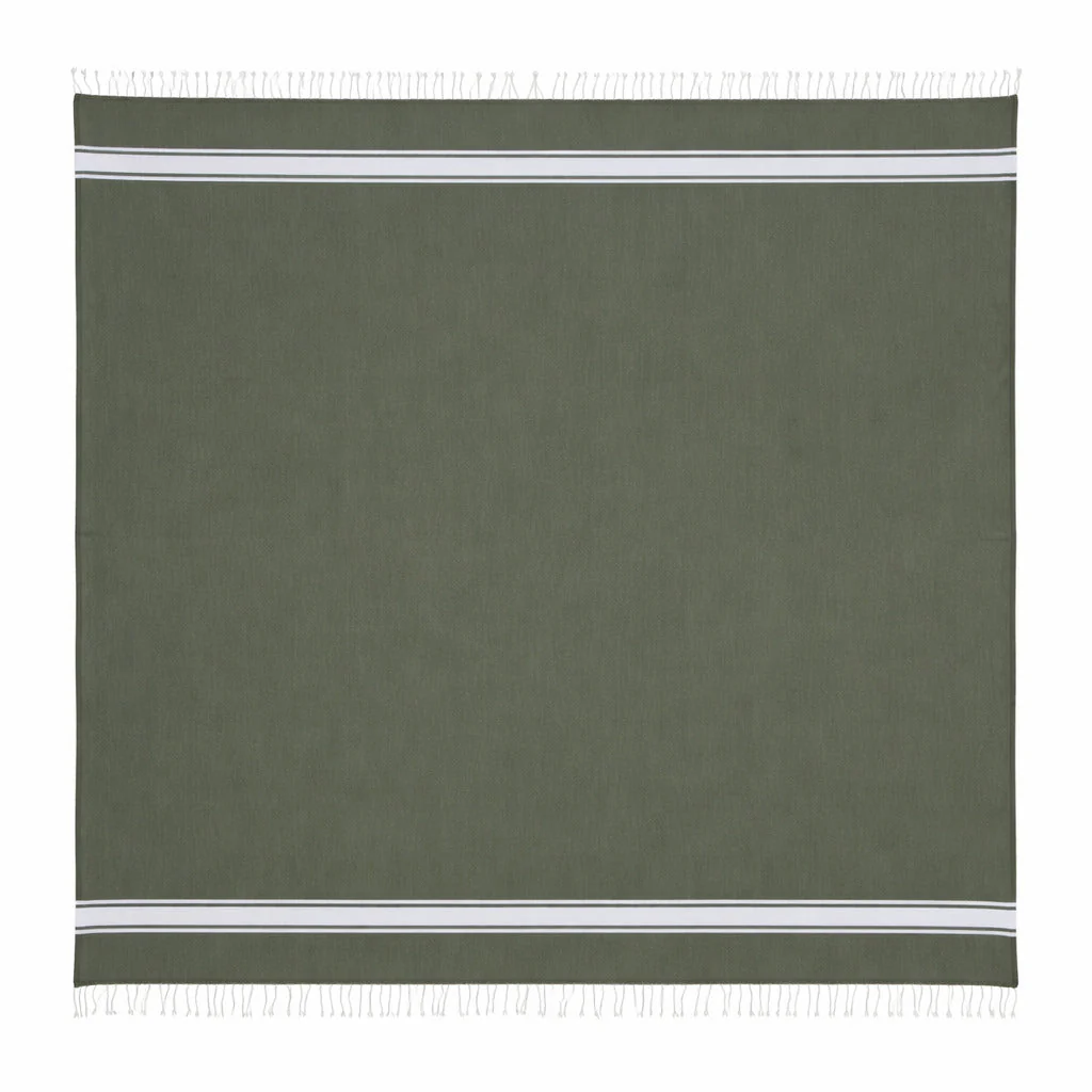 Fouta XXL - Coton - Vert Kaki - St Tropez - Image 5