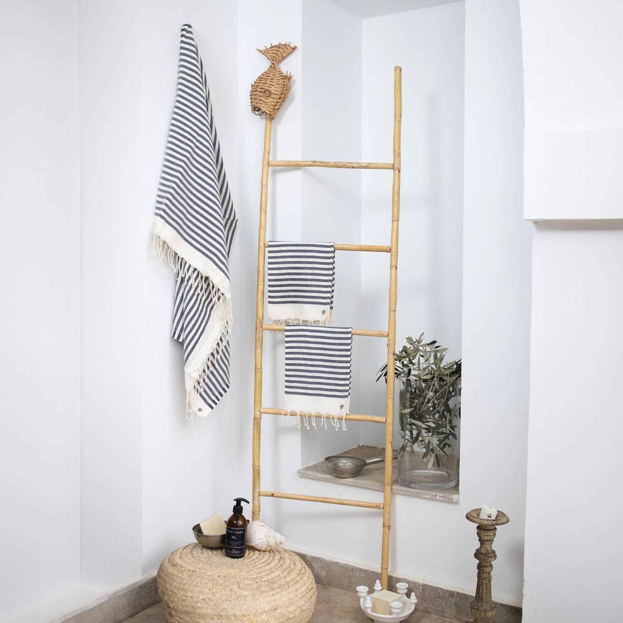 Foutas De Bain (1+2) - Coton - Bleu Denim - Hossegor - Image 3