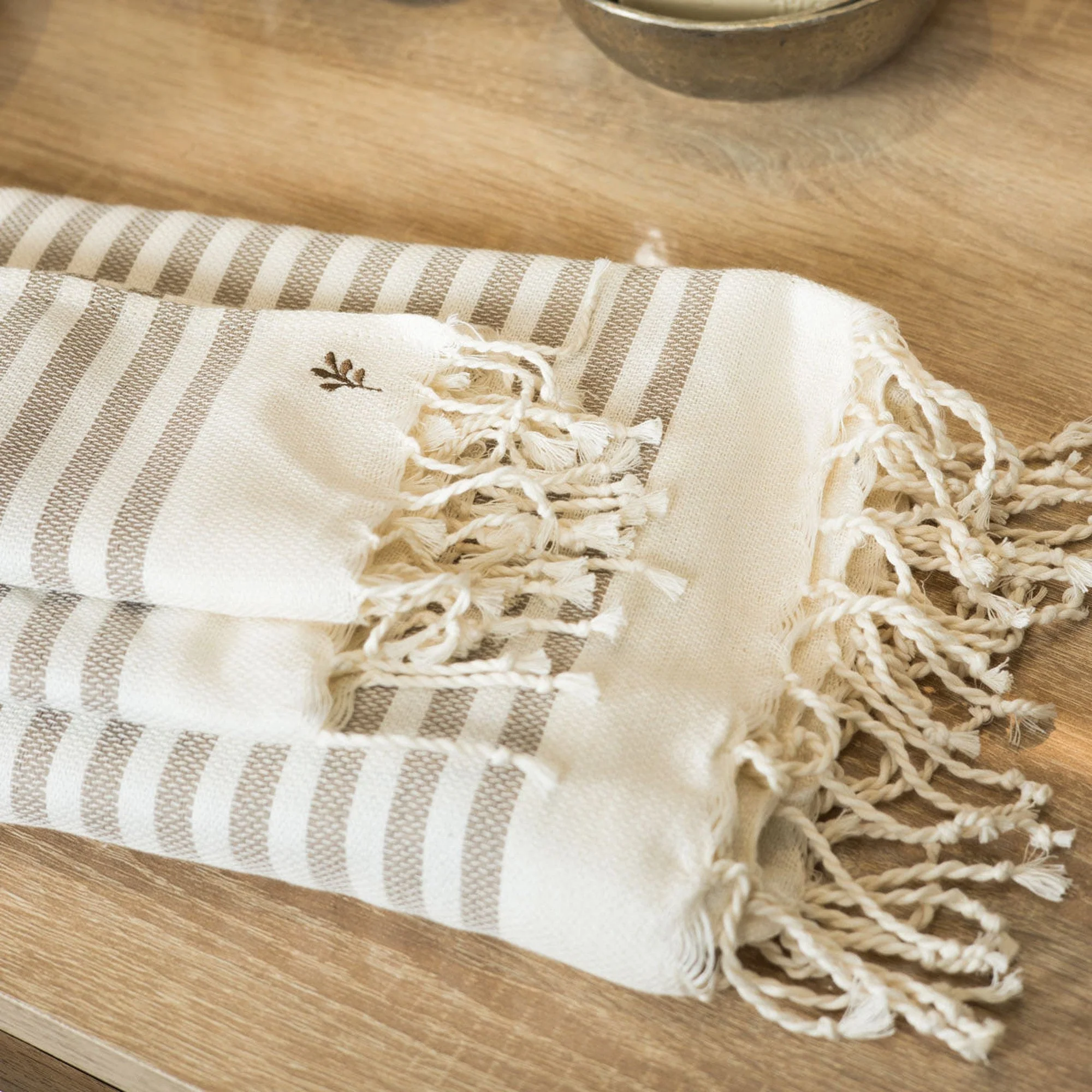 Foutas De Bain (1+2) - Coton - Taupe - Hossegor - Image 3