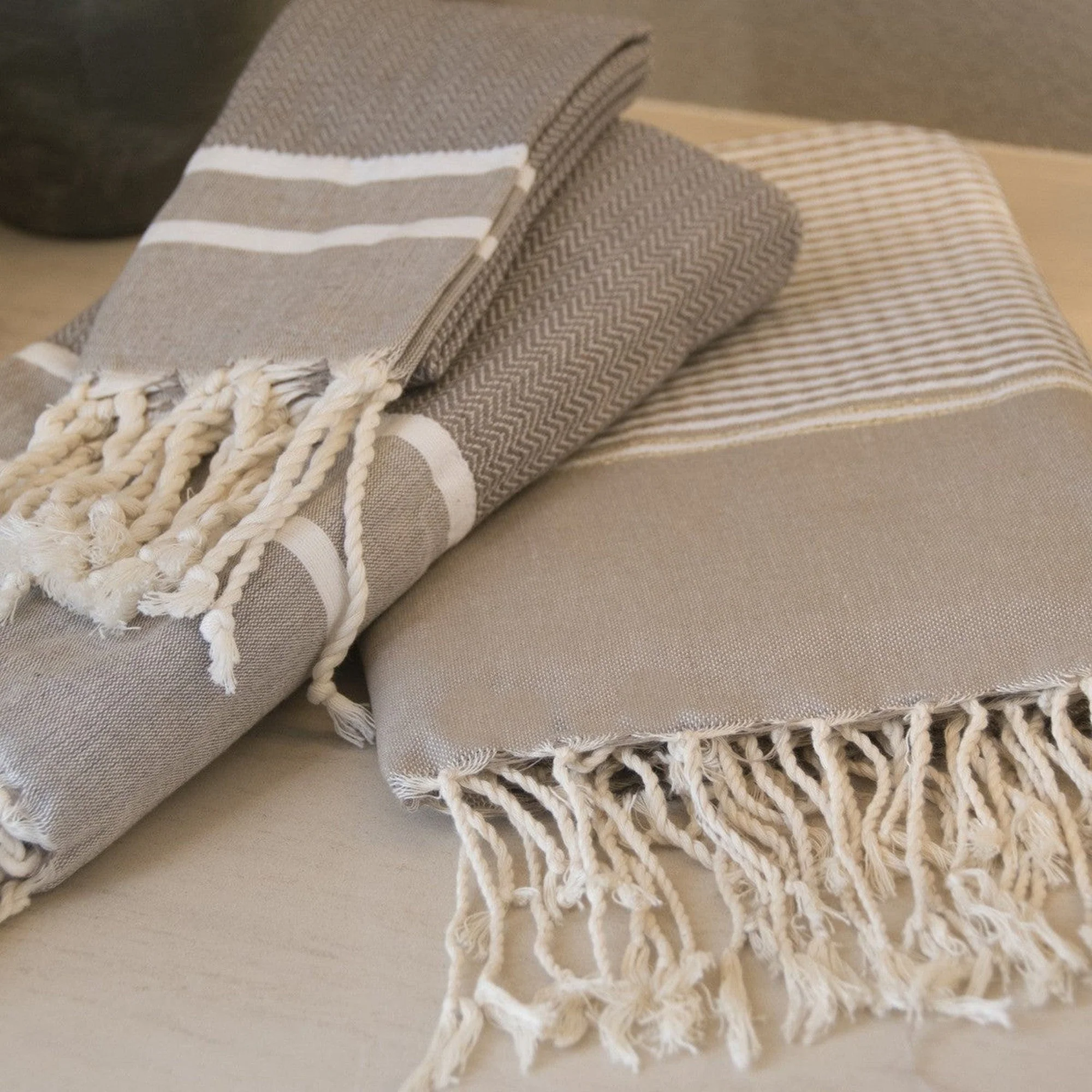Foutas De Bain 1 2 - Coton - Taupe - Stockholm - Image 2