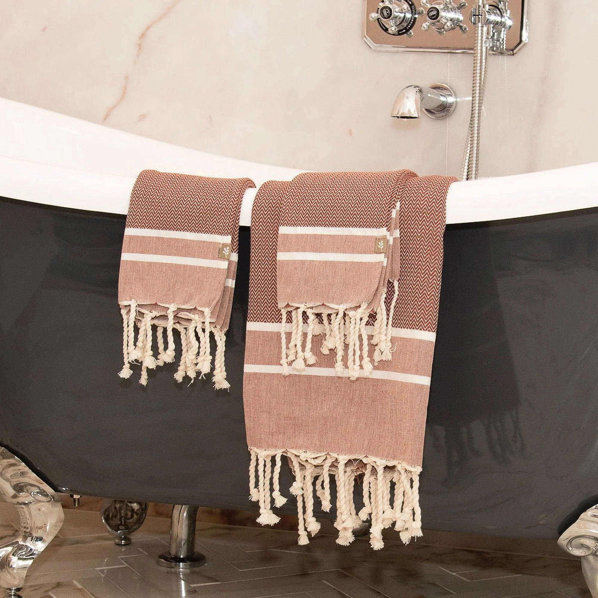 Foutas De Bain 1 2 - Coton - Rouge Tomette - Stockholm - Image 2