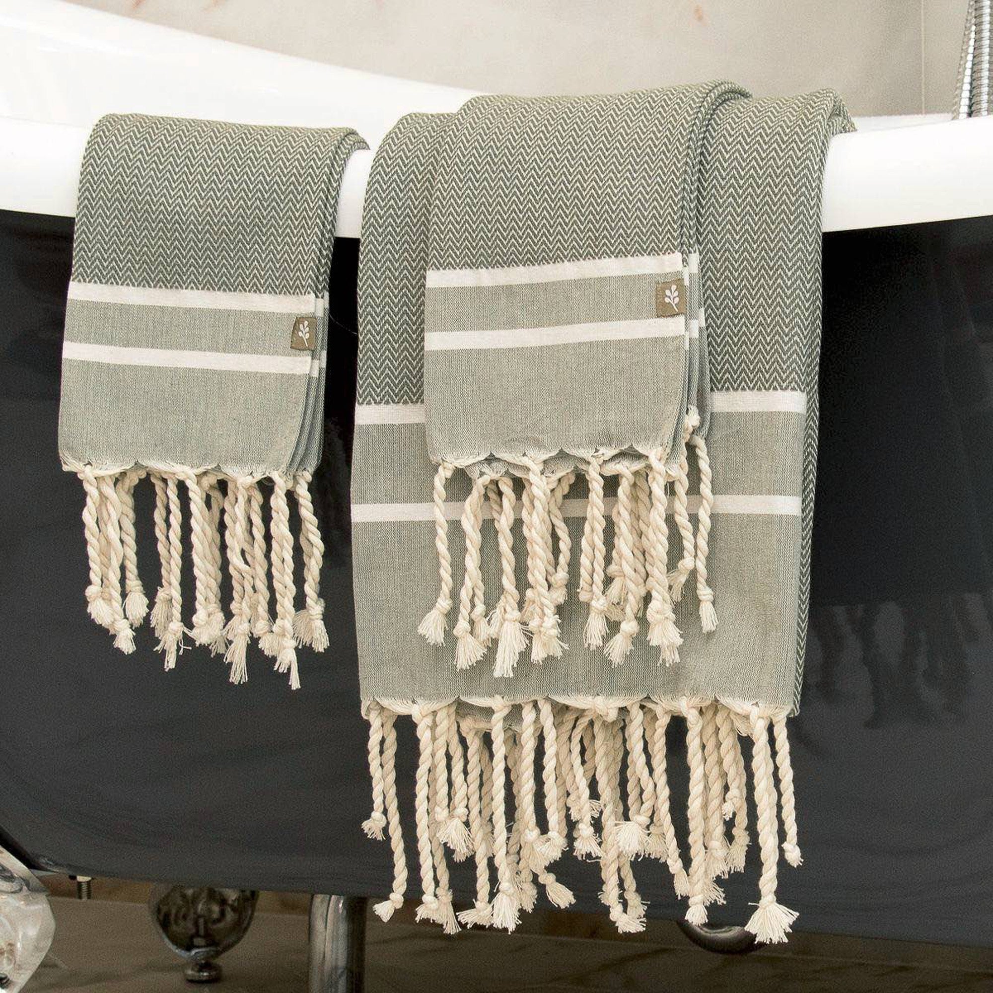 Foutas De Bain 1 2 - Coton - Vert Olive - Stockholm - Image 5