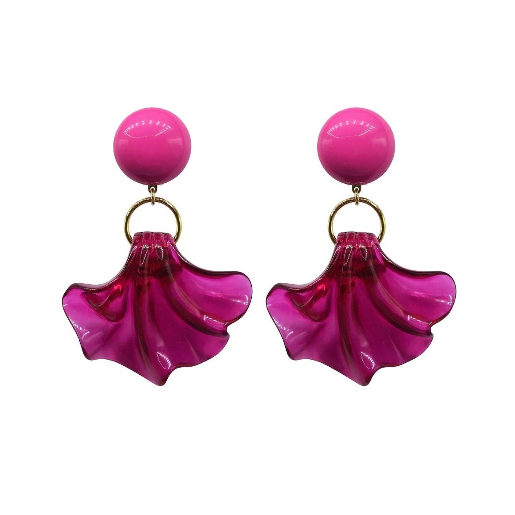 Boucles D'Oreilles Amelia - Fuchsia - Image 2