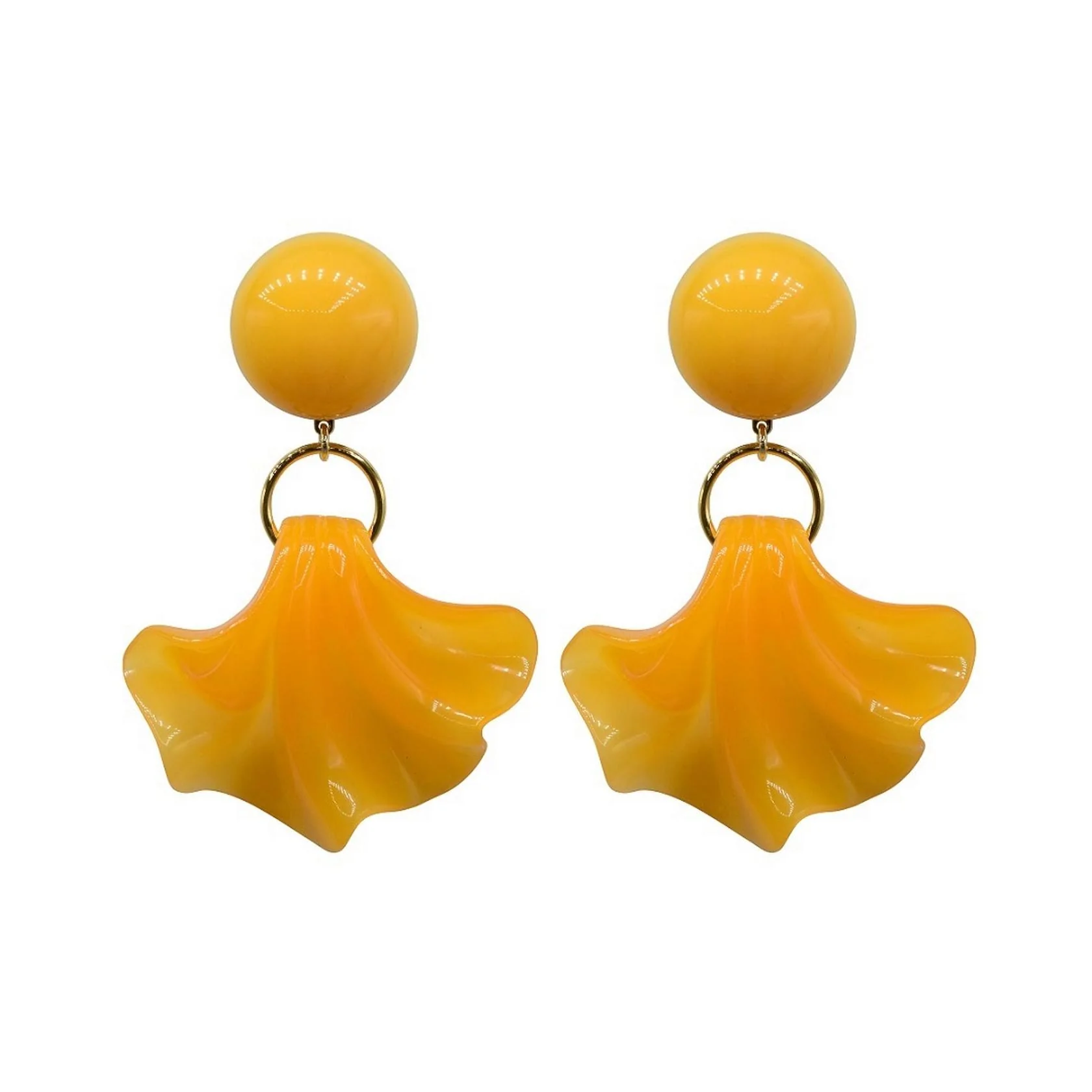 Boucles D'Oreilles Amelia - Orange Clair - Image 2