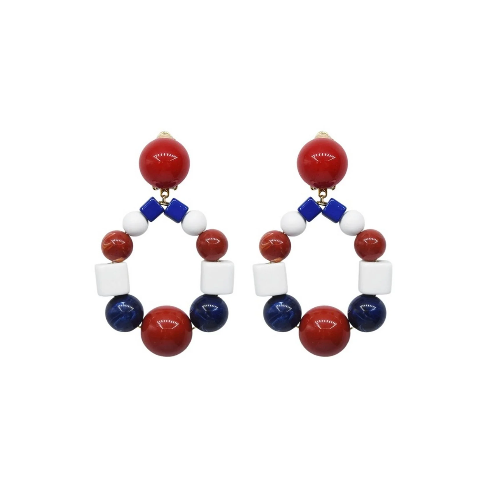Boucles D'Oreilles Bastille - Bleu Blanc Rouge - Image 2