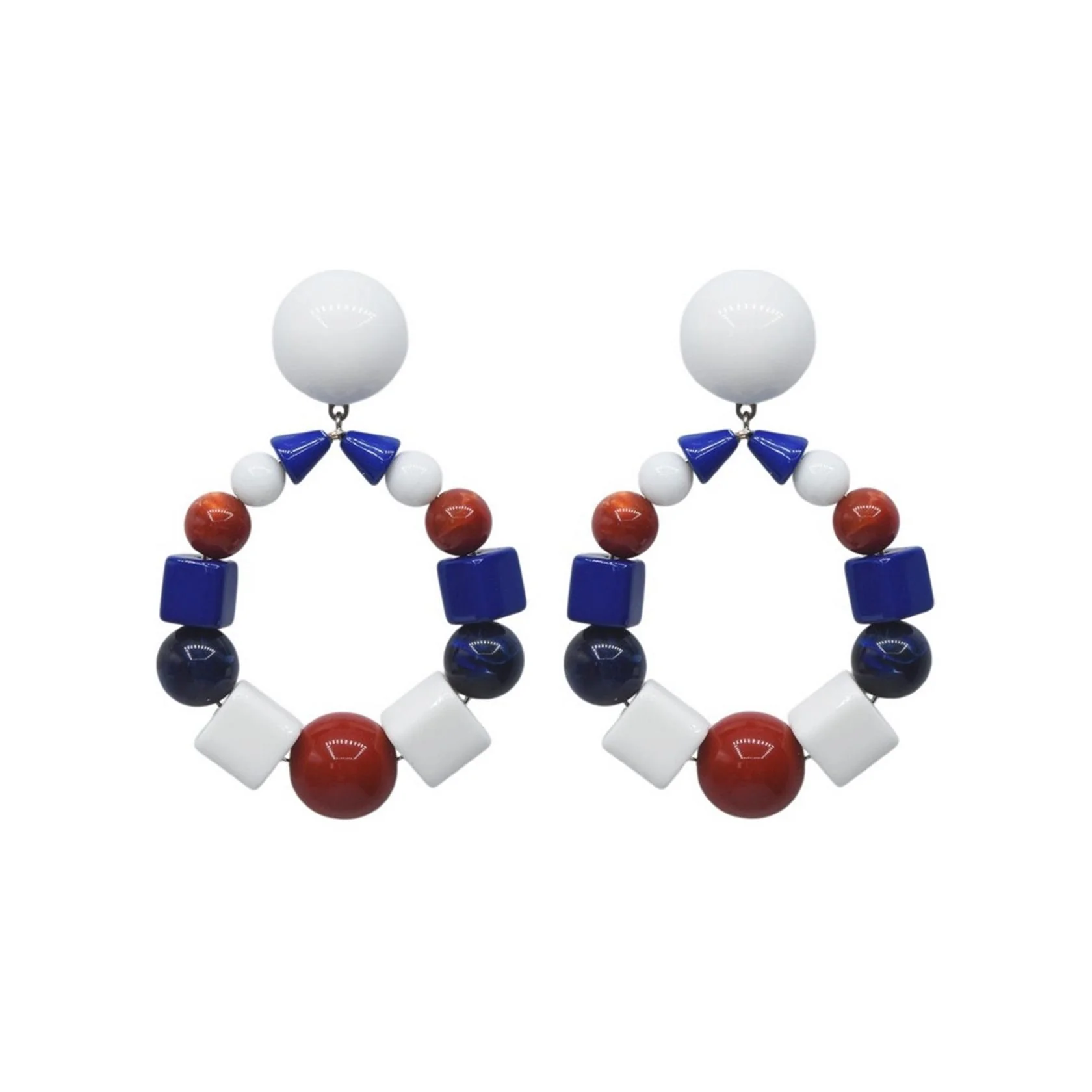 Boucles D'Oreilles Bastille - Bleu Blanc Rouge - Image 2