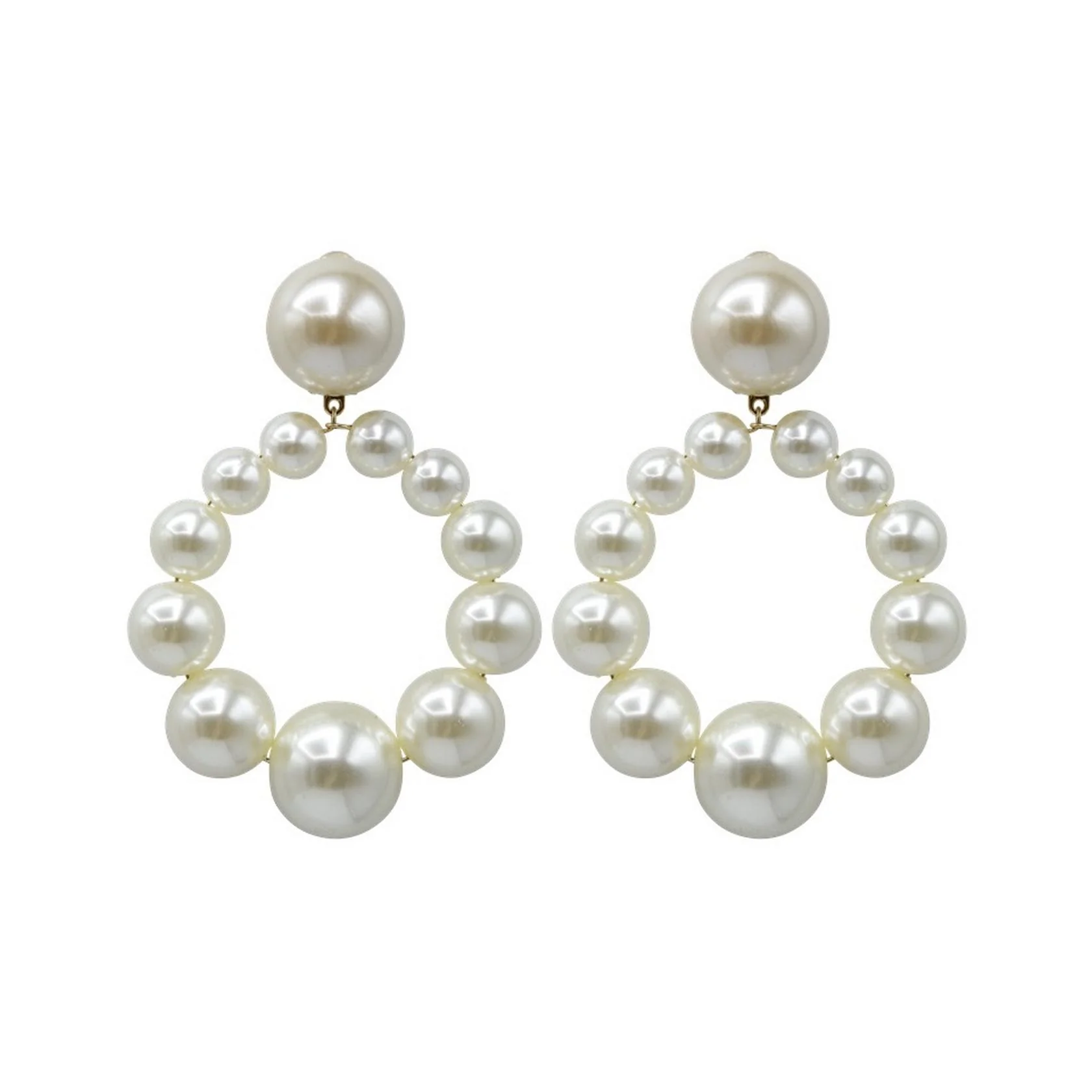 Boucles D'Oreilles Bastille M - Blanc Nacré - Image 2