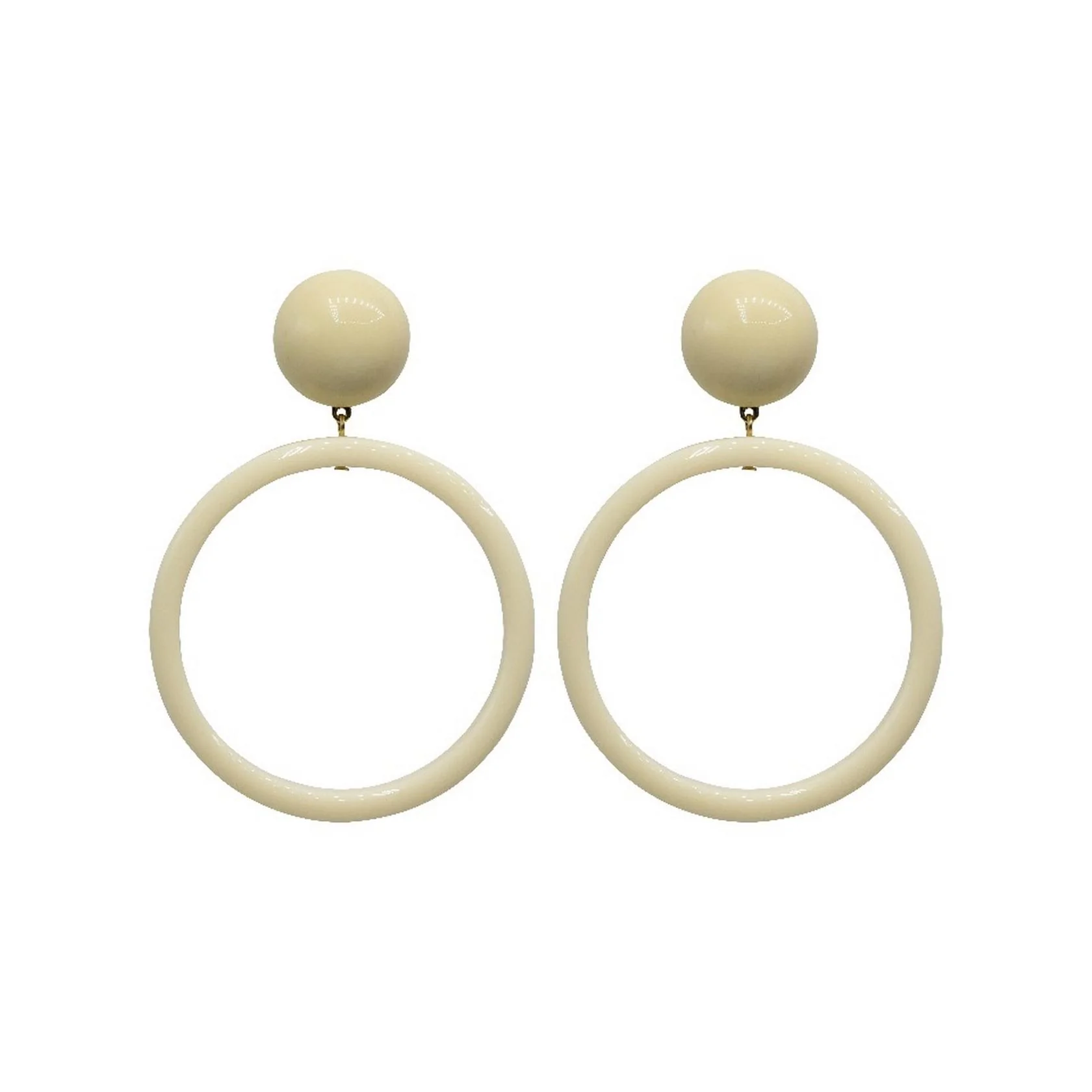Boucles D'Oreilles Elise - Ivoire - Image 2