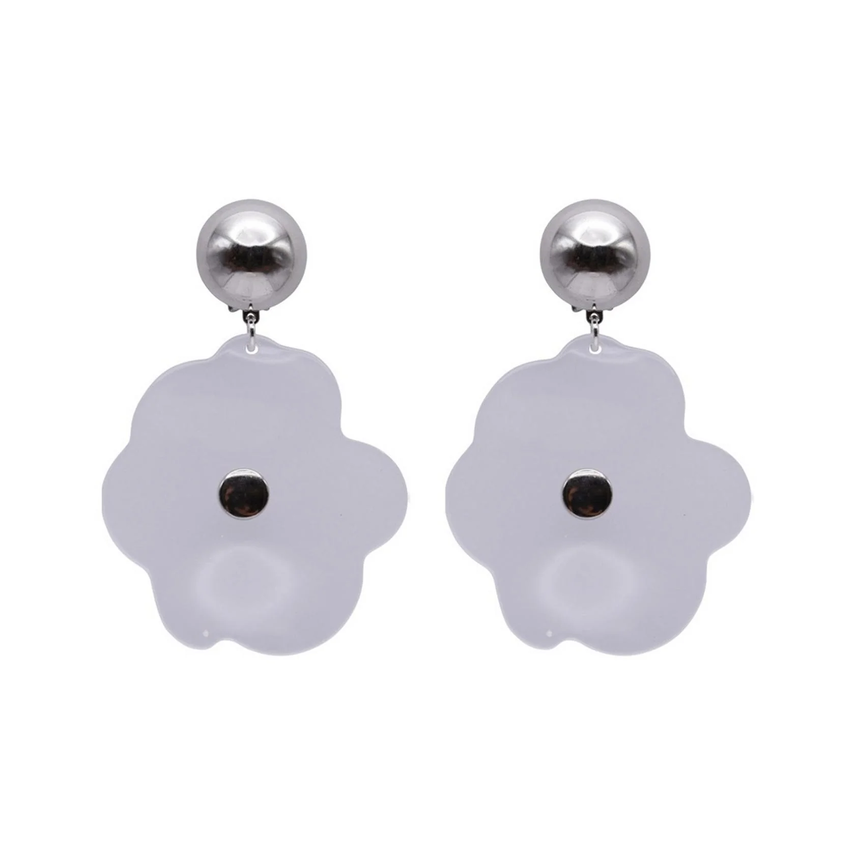 Boucles D'Oreilles Narcisse M - Blanc - Image 2