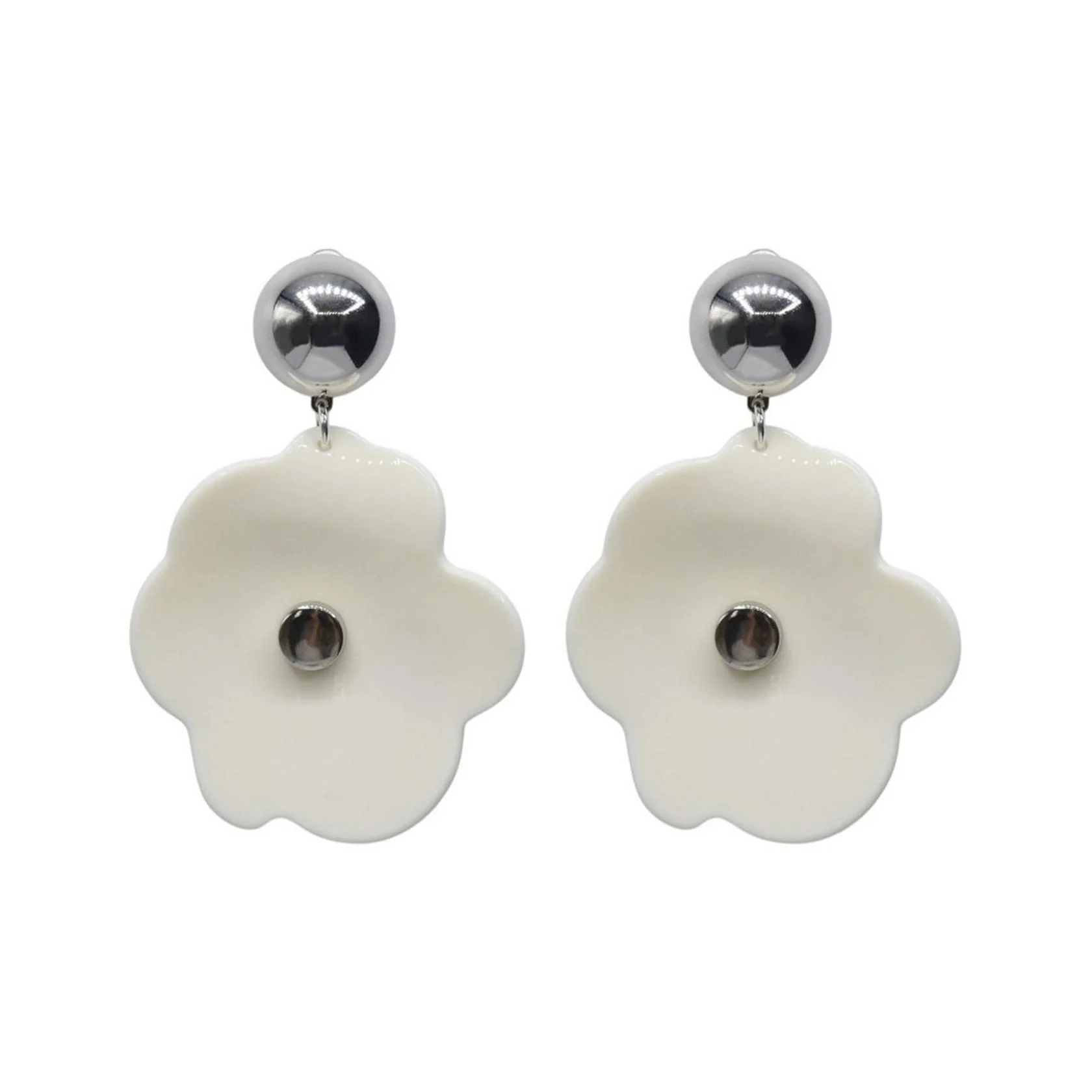 Boucles D'Oreilles Narcisse M - Ivoire - Image 2