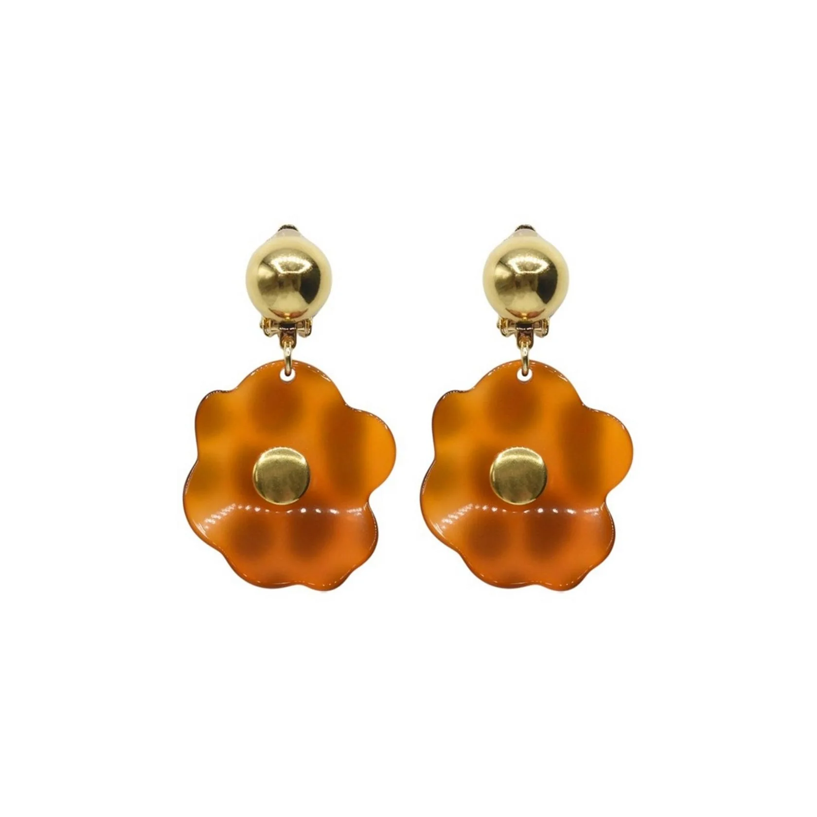 Boucles D'Oreilles Narcisse S - Ambre - Image 2