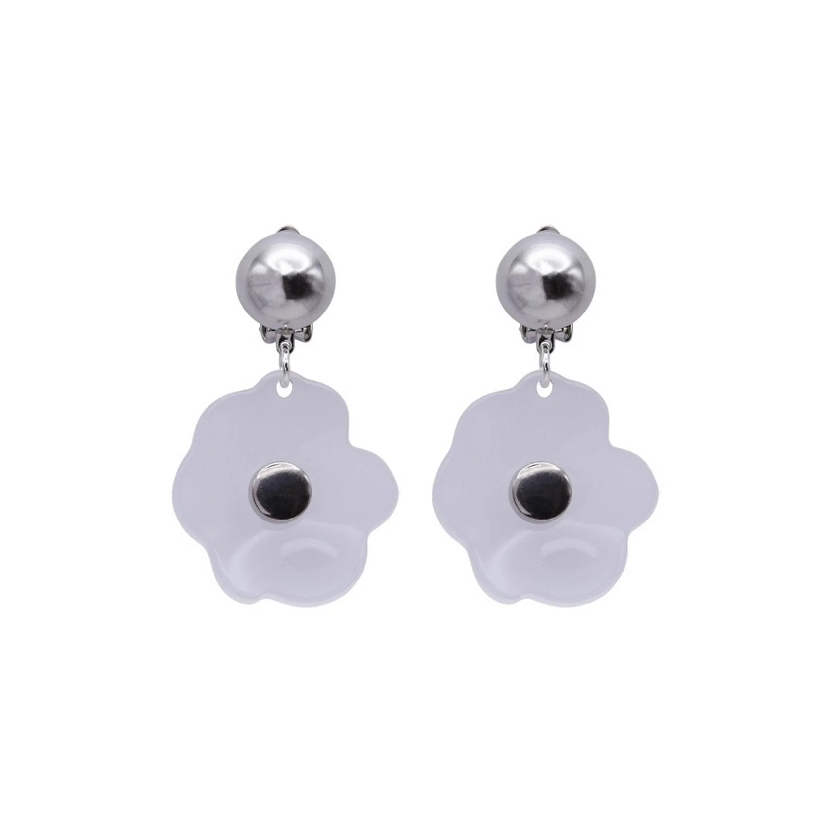 Boucles D'Oreilles Narcisse S - Blanc - Image 2