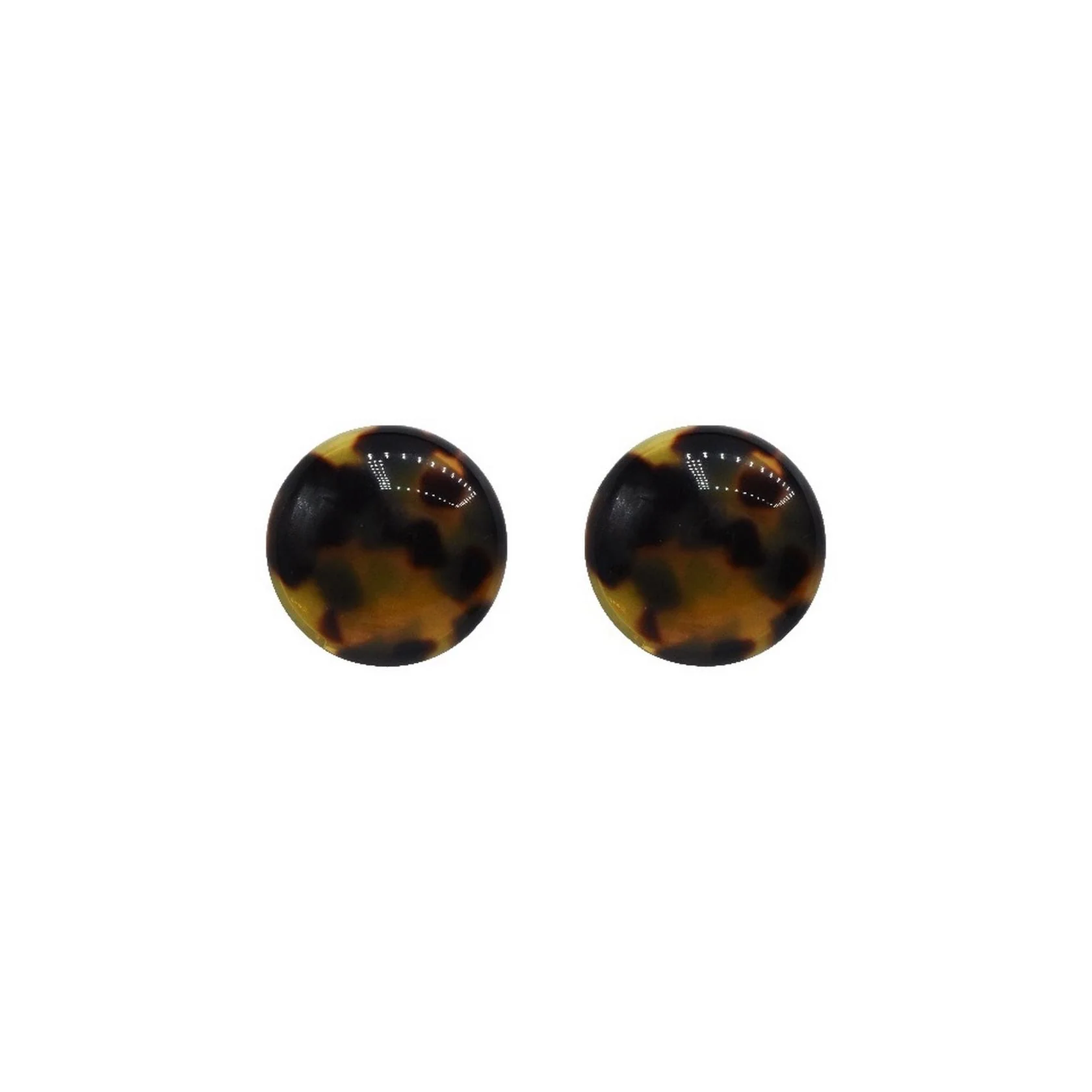 Boucles D'Oreilles Rainball - Ecaille Marron - Image 2