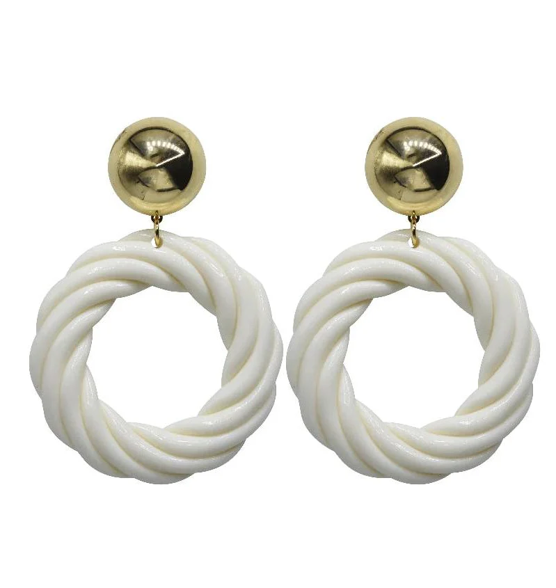 Boucles D'Oreilles Twist - Ivoire - Image 2