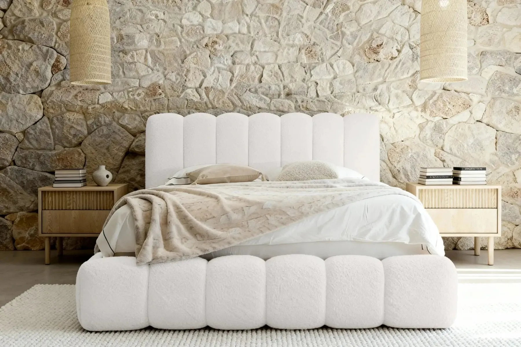 Garance - Lit Coffre Tissu Chenille 140X200Cm - Image 12