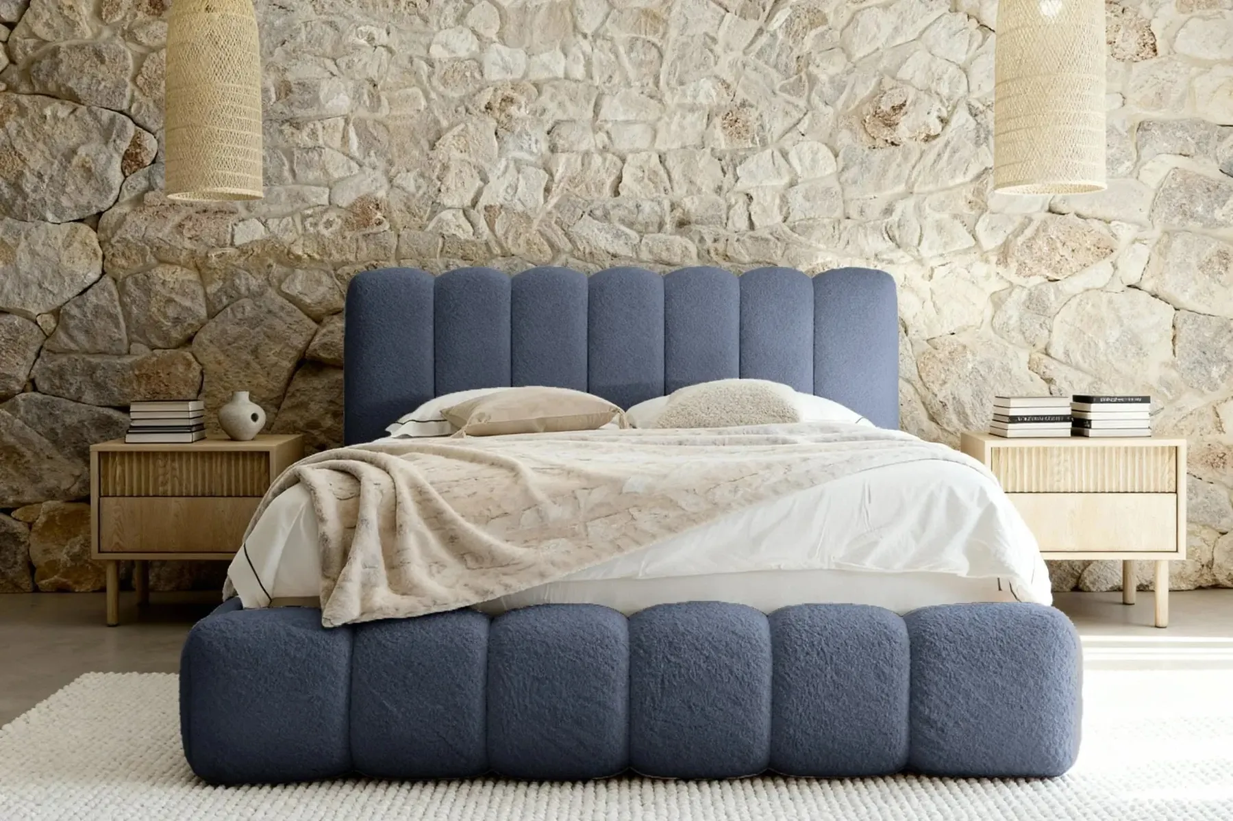 Garance - Lit Coffre Tissu Chenille 140X200Cm - Image 22