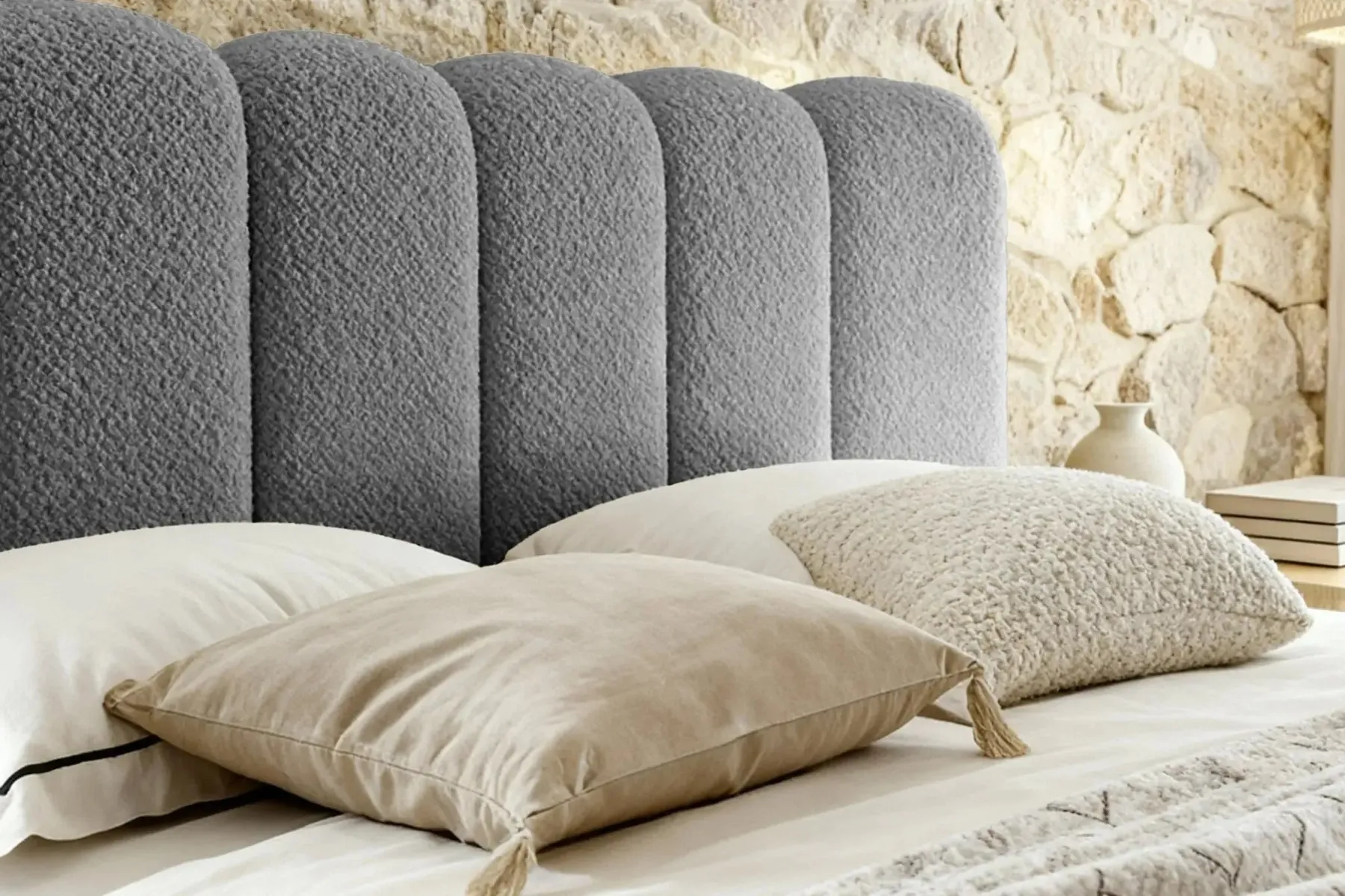 Garance - Lit Coffre Tissu Chenille 140X200Cm - Image 33