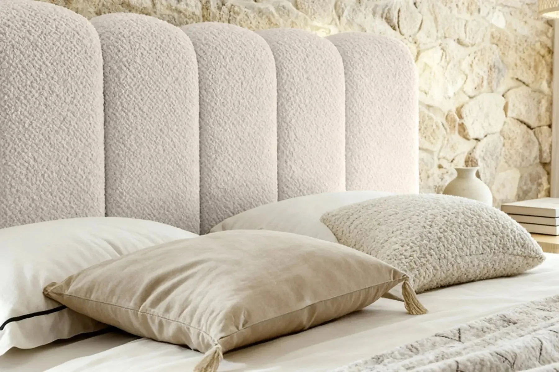 Garance - Lit Coffre Tissu Chenille 140X200Cm - Image 4