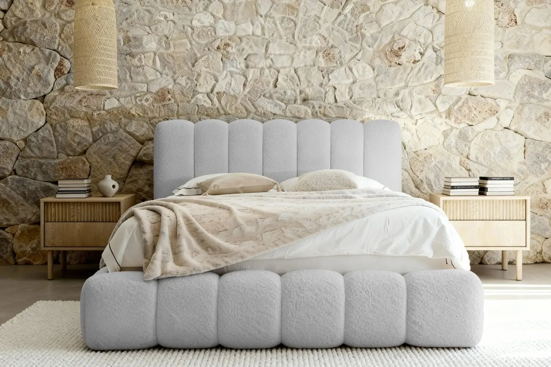 Garance - Lit Coffre Tissu Chenille 140X200Cm - Image 41
