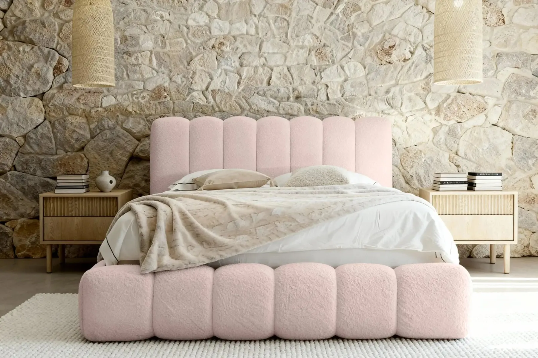 Garance - Lit Coffre Tissu Chenille 140X200Cm - Image 51