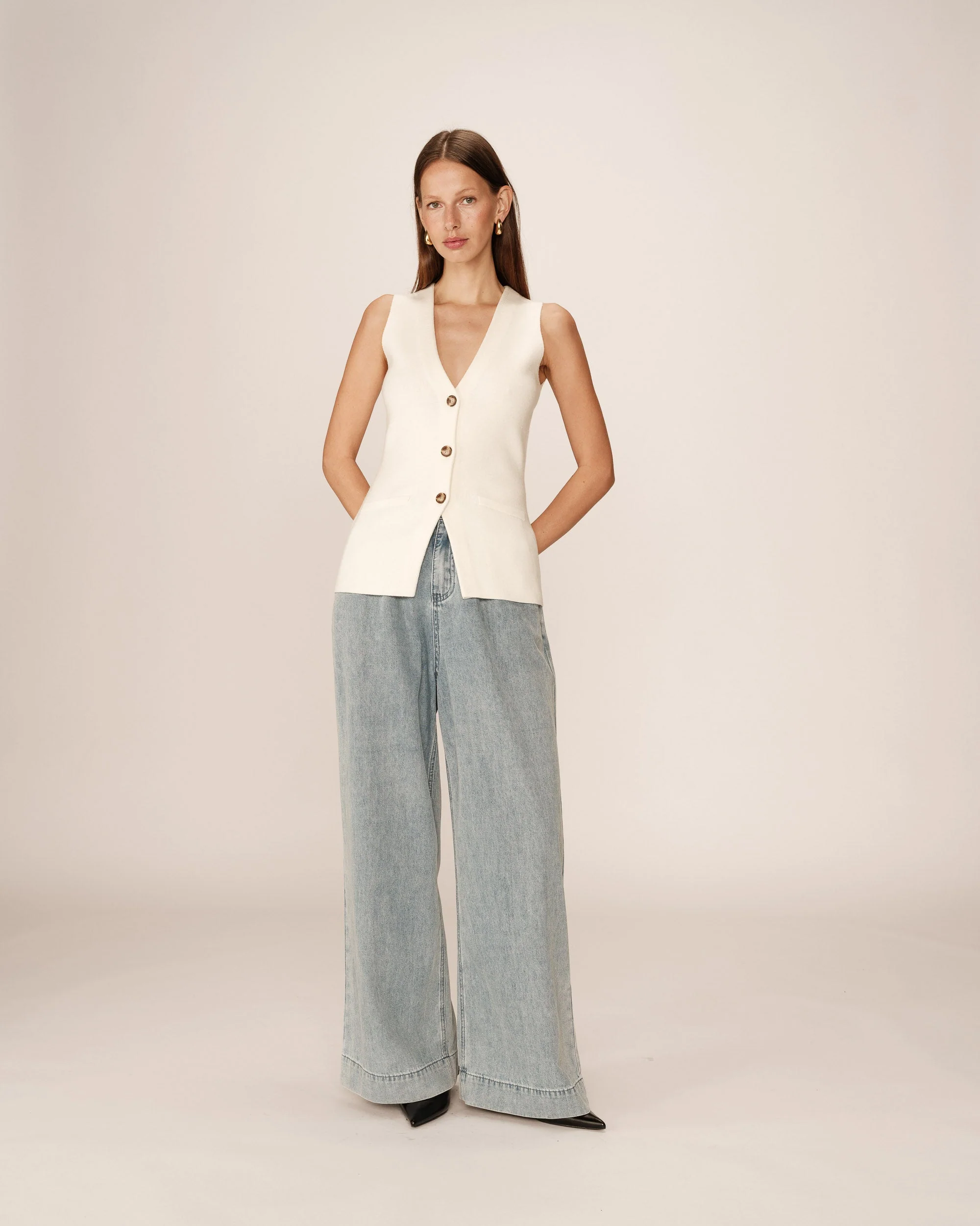 Gilet Panama - Ecru - Image 3