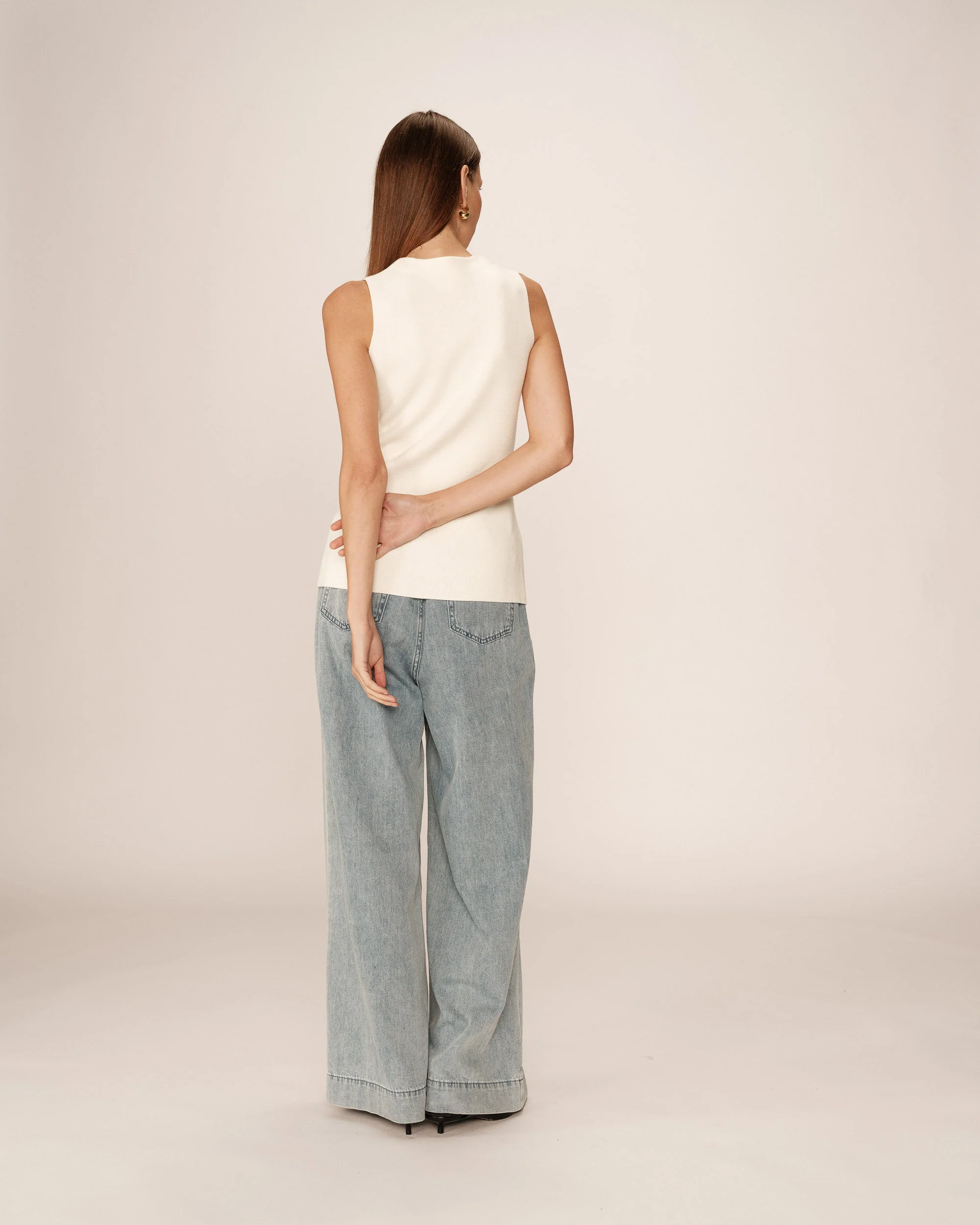 Gilet Panama - Ecru - Image 6
