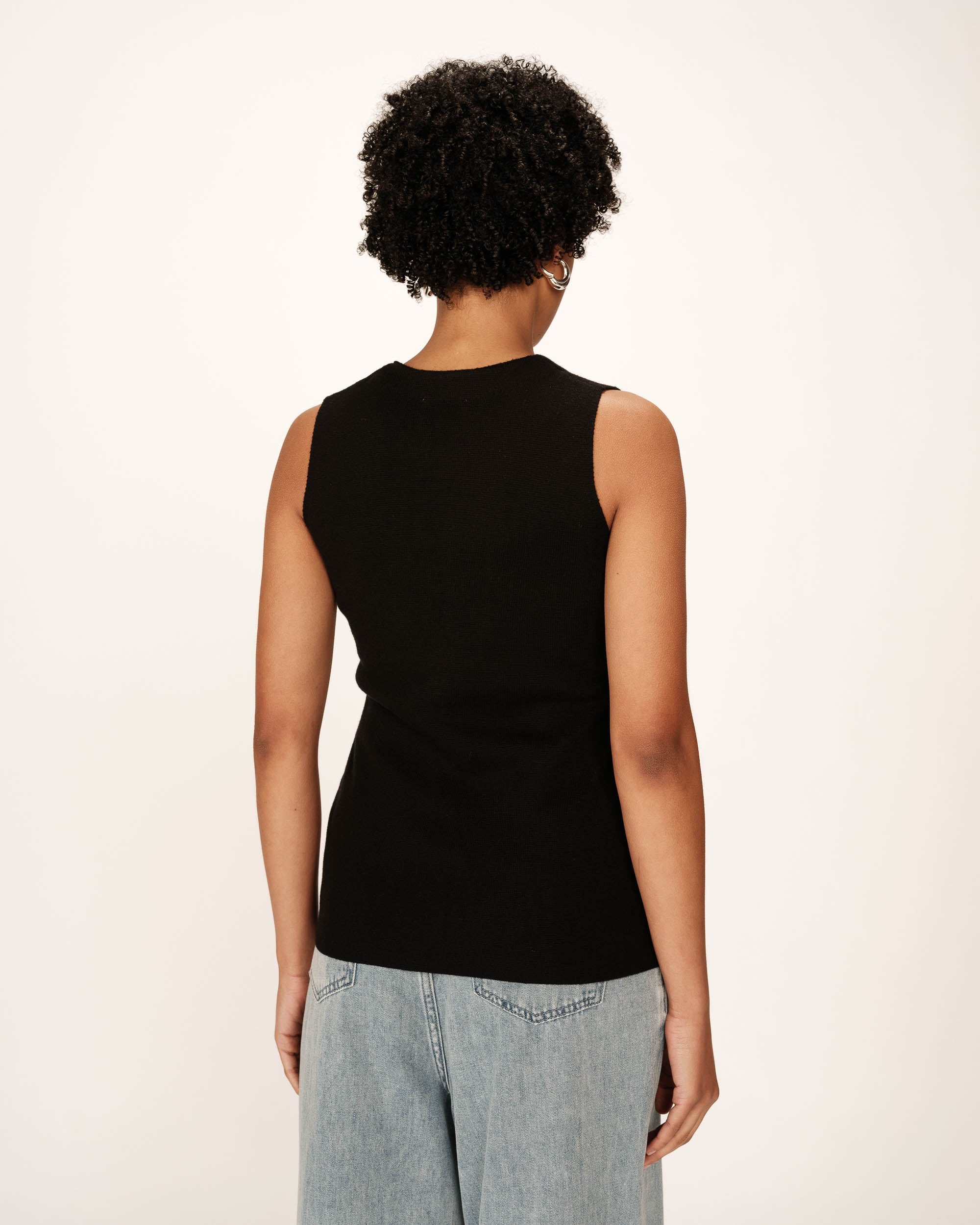 Gilet Panama - Noir - Image 5