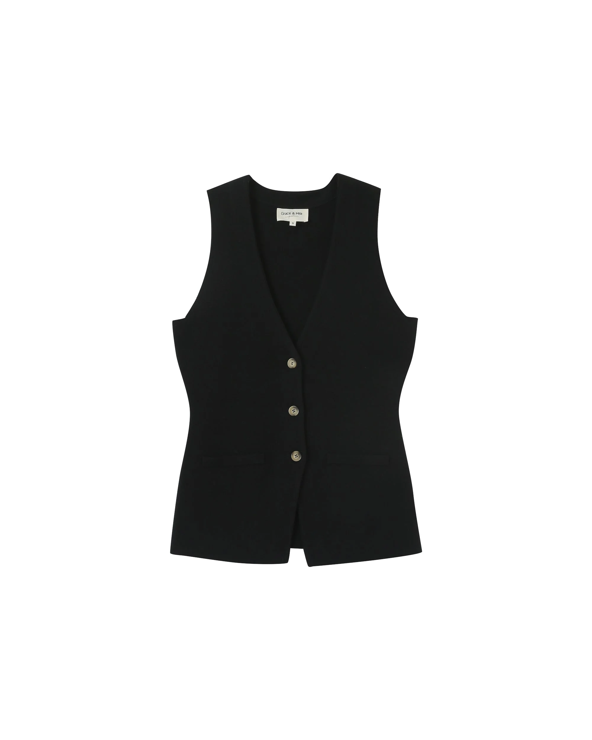 Gilet Panama - Noir - Image 6