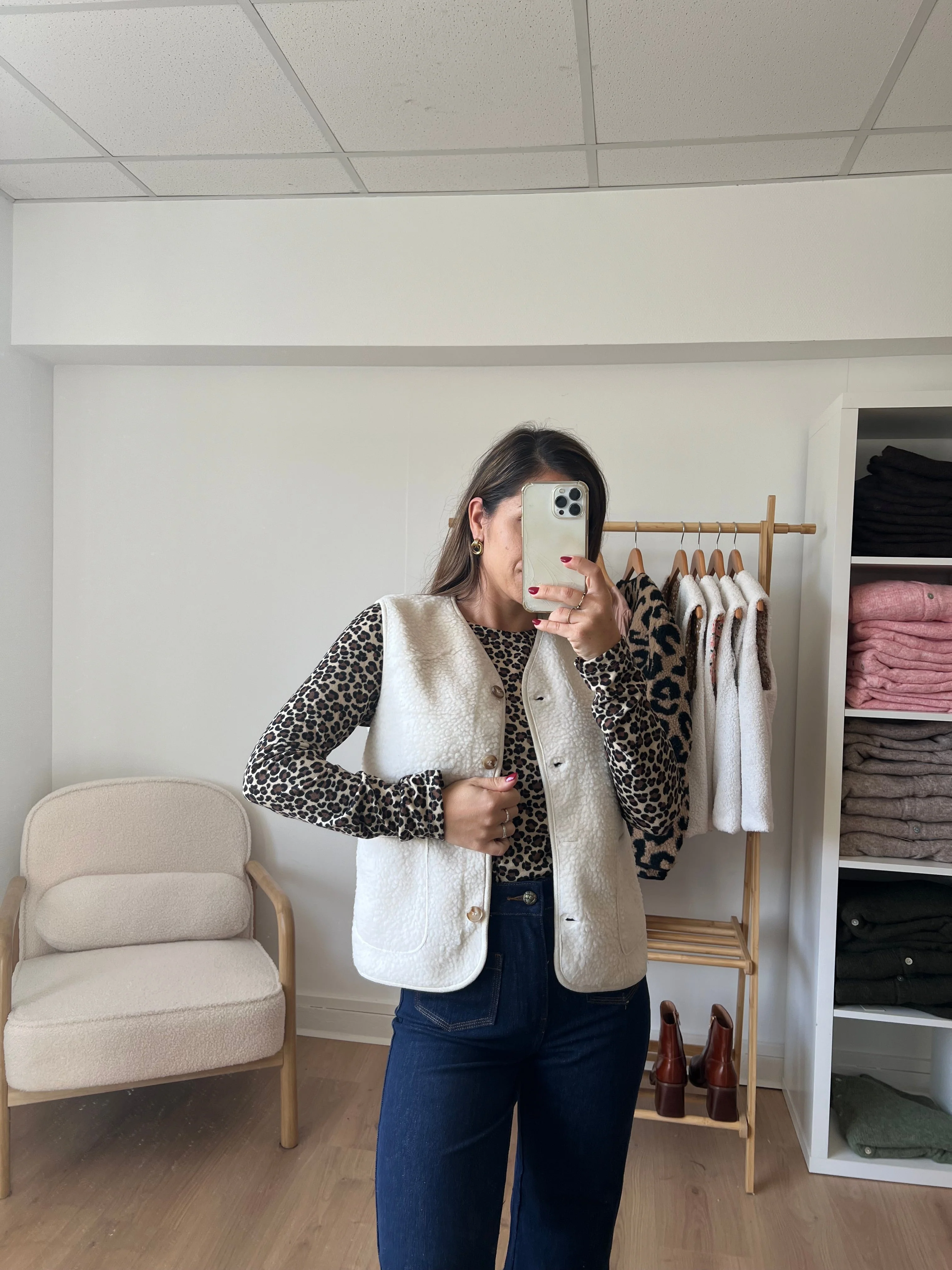 Gilet Berger Arianne Écru - Image 3