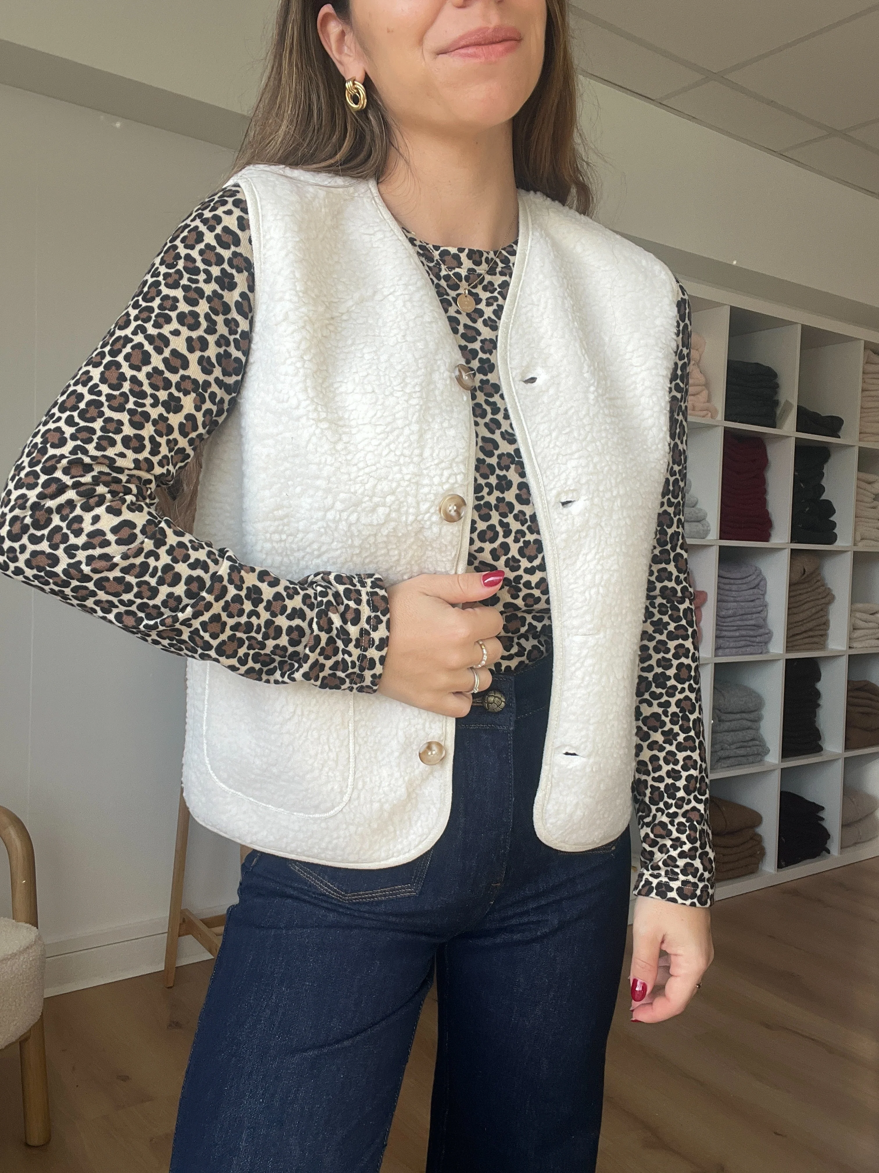 Gilet Berger Arianne Écru - Image 5