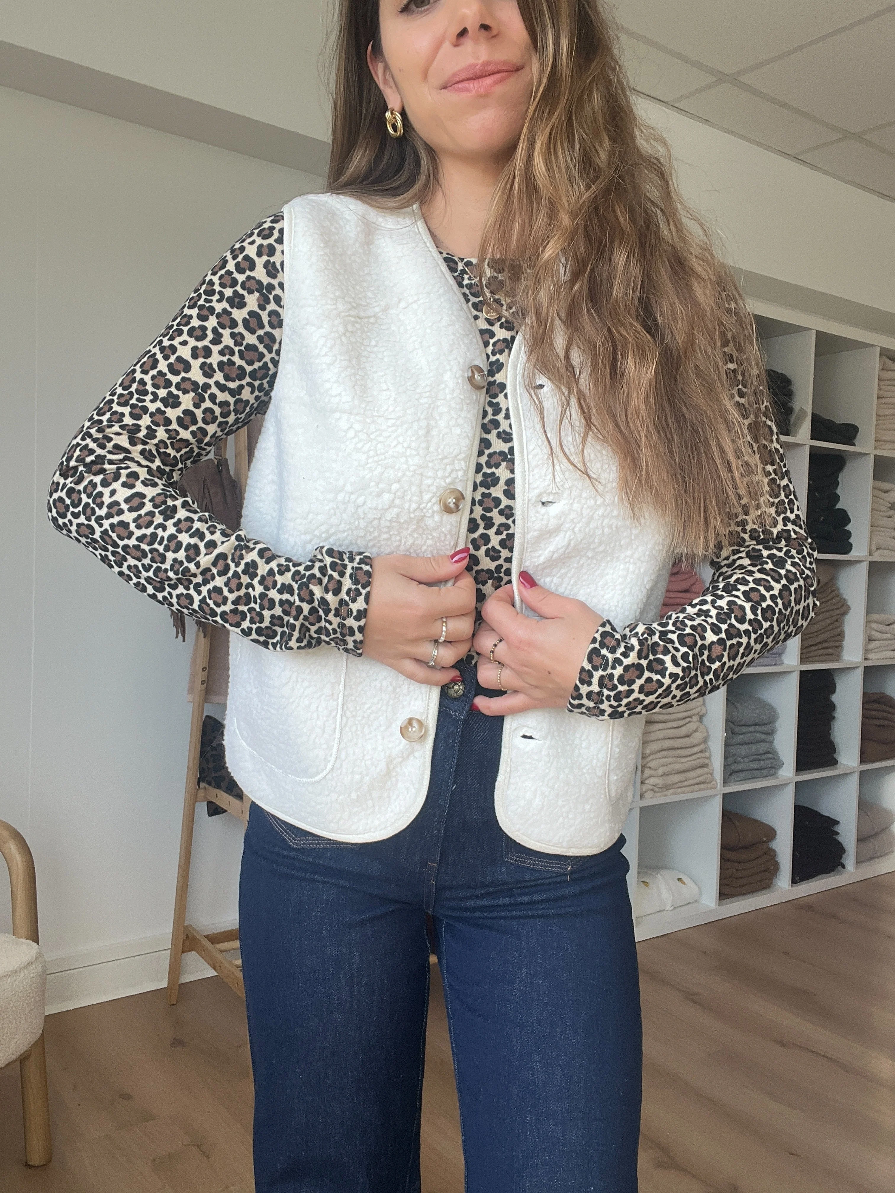 Gilet Berger Arianne Écru - Image 6