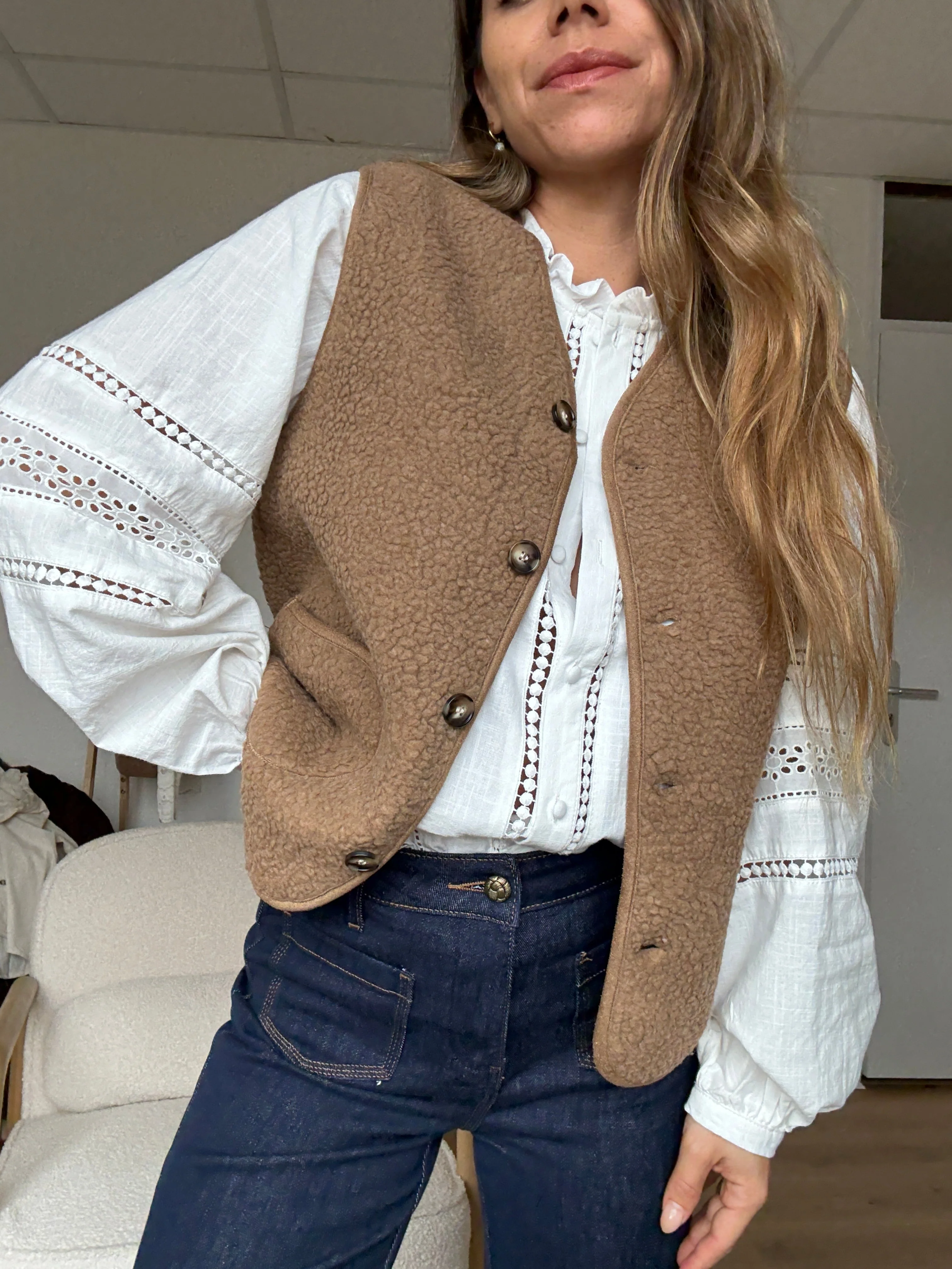 Gilet Berger Arianne Camel - Image 7