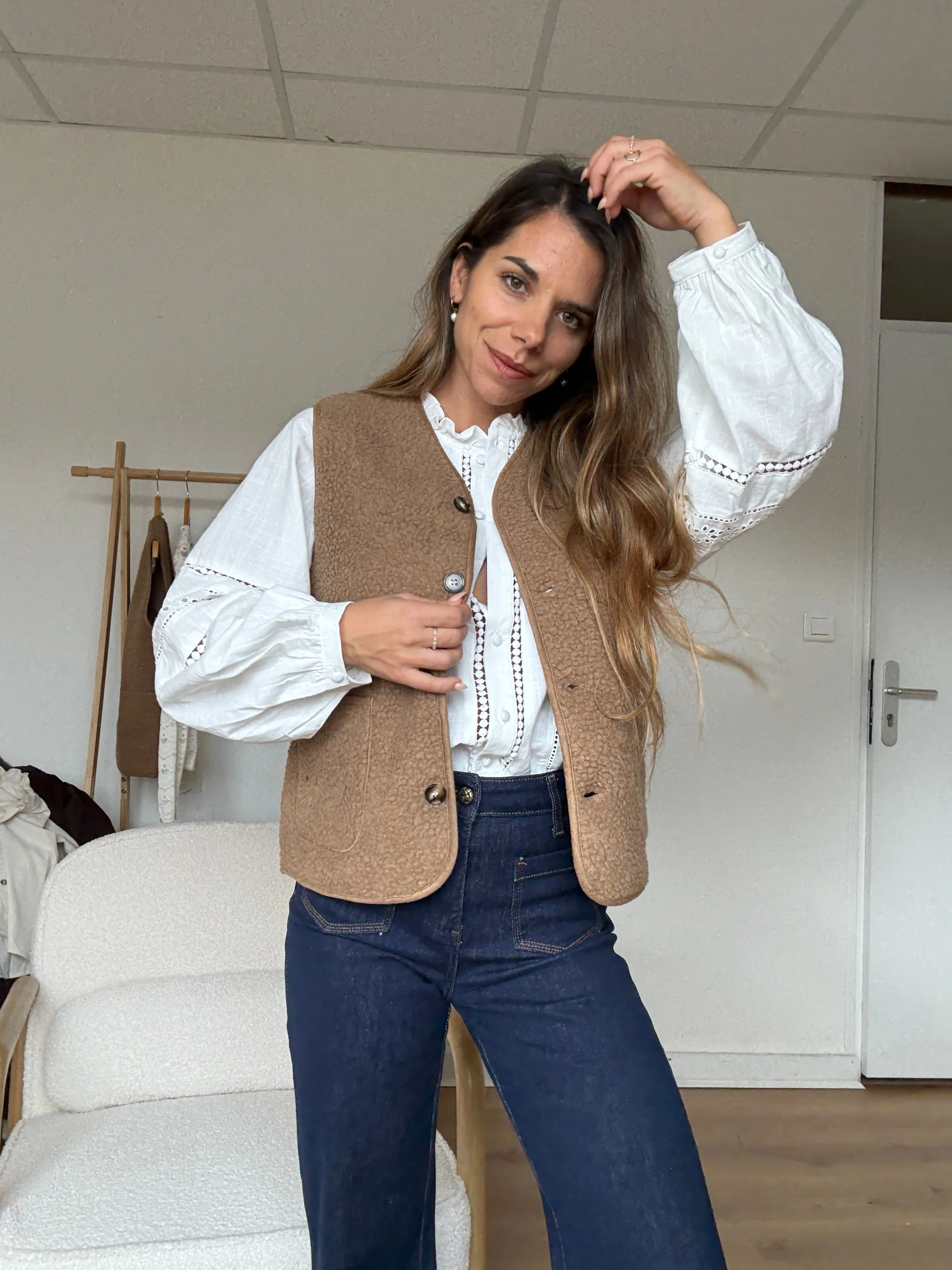 Gilet Berger Arianne Camel - Image 9