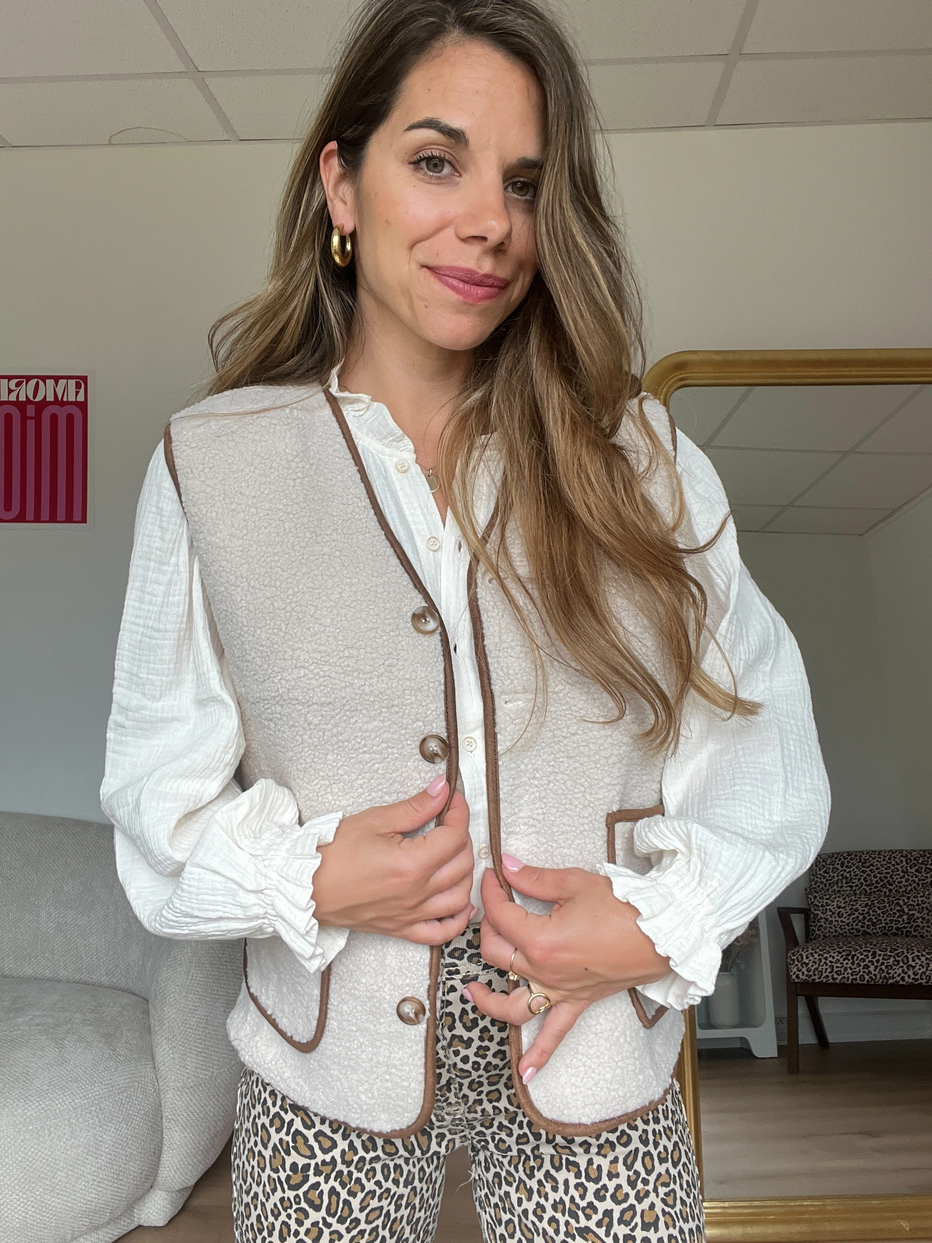 Gilet Berger Laura Beige - Image 3