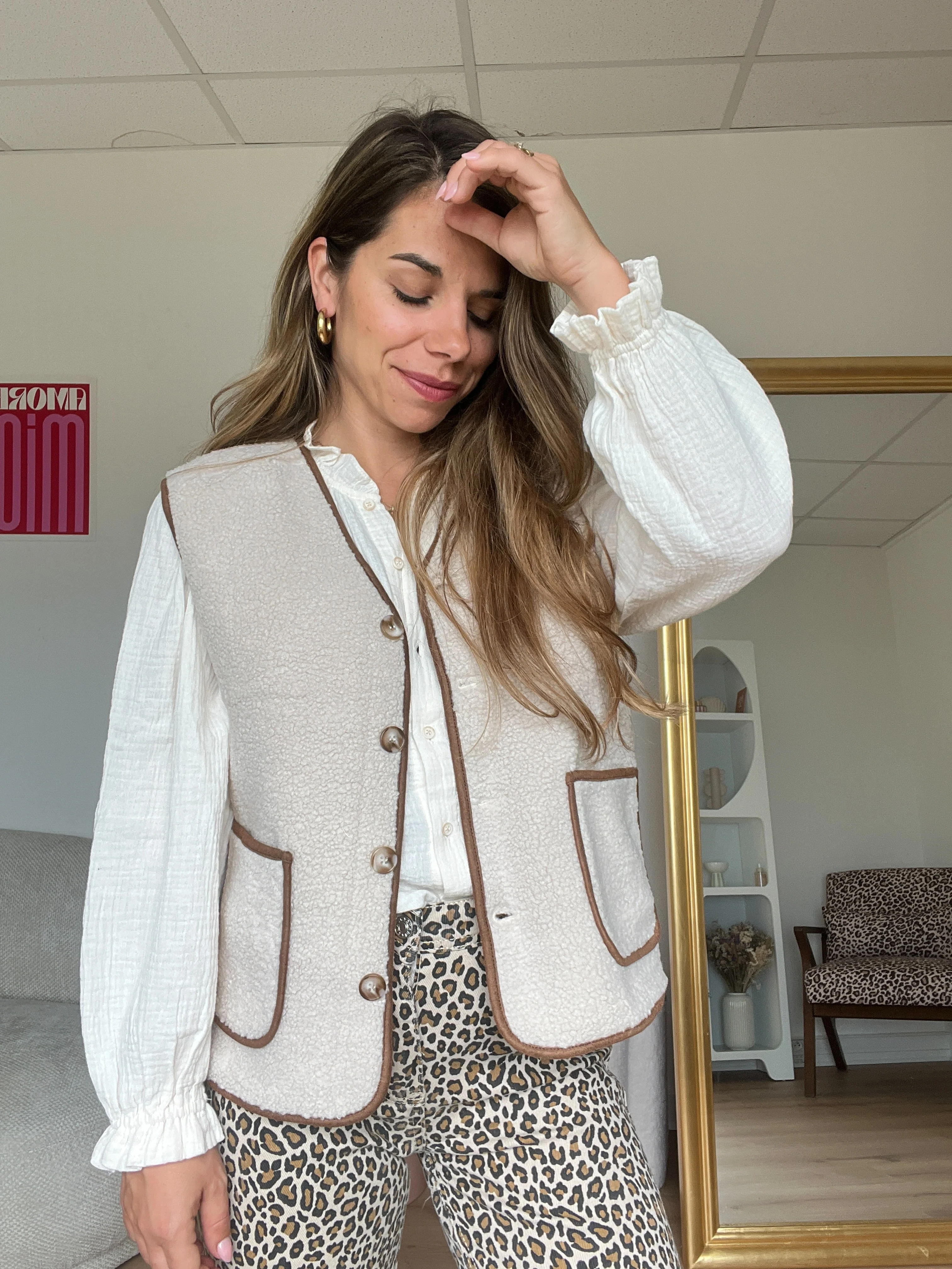 Gilet Berger Laura Beige - Image 5