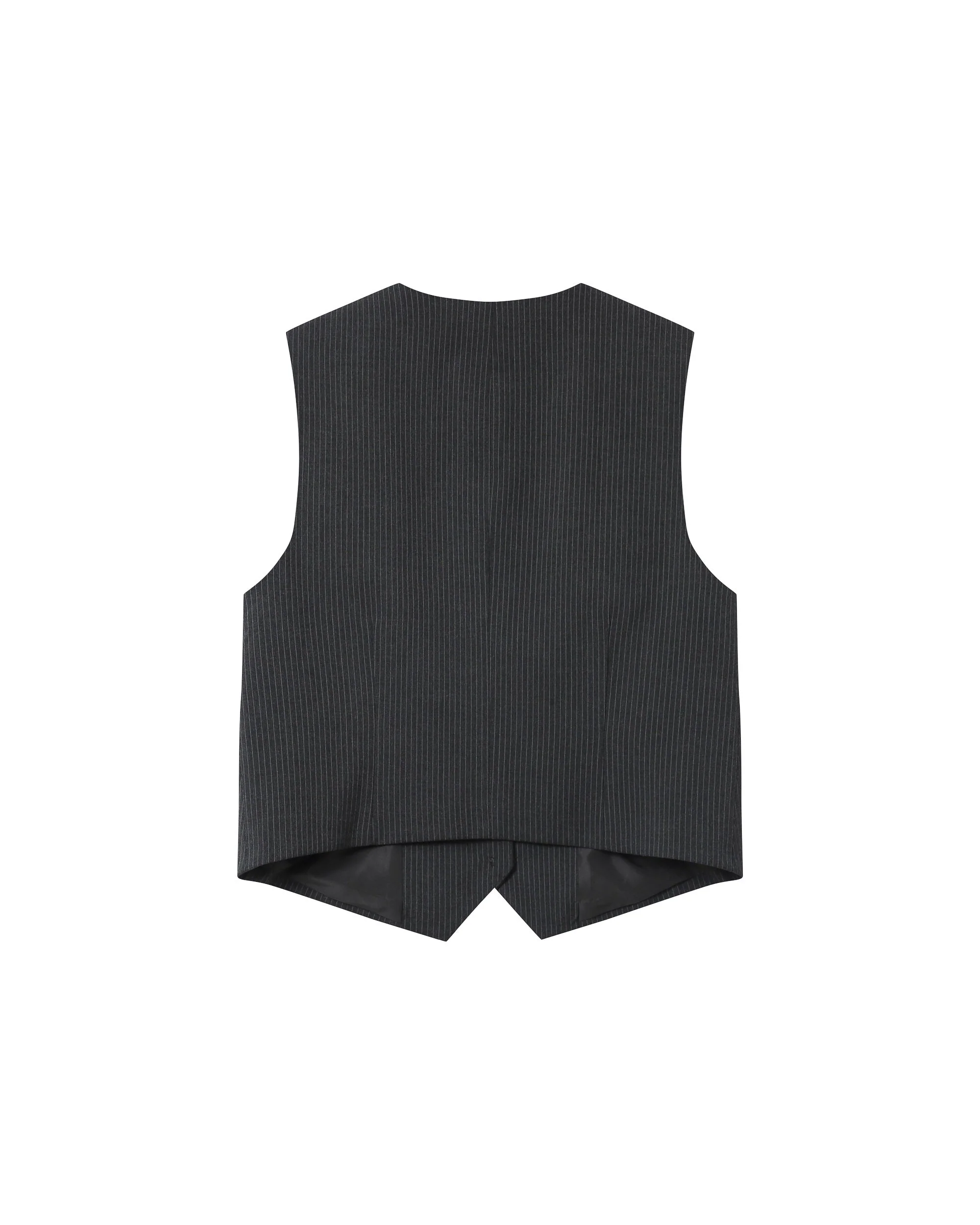Gilet Droit A Rayures Anthracite Sister - Image 6