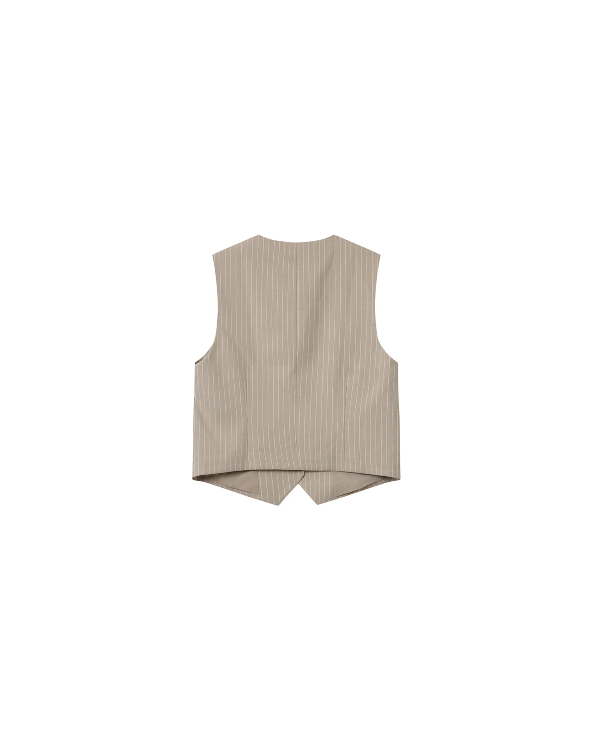 Gilet Droit A Rayures Greige Sister - Image 7