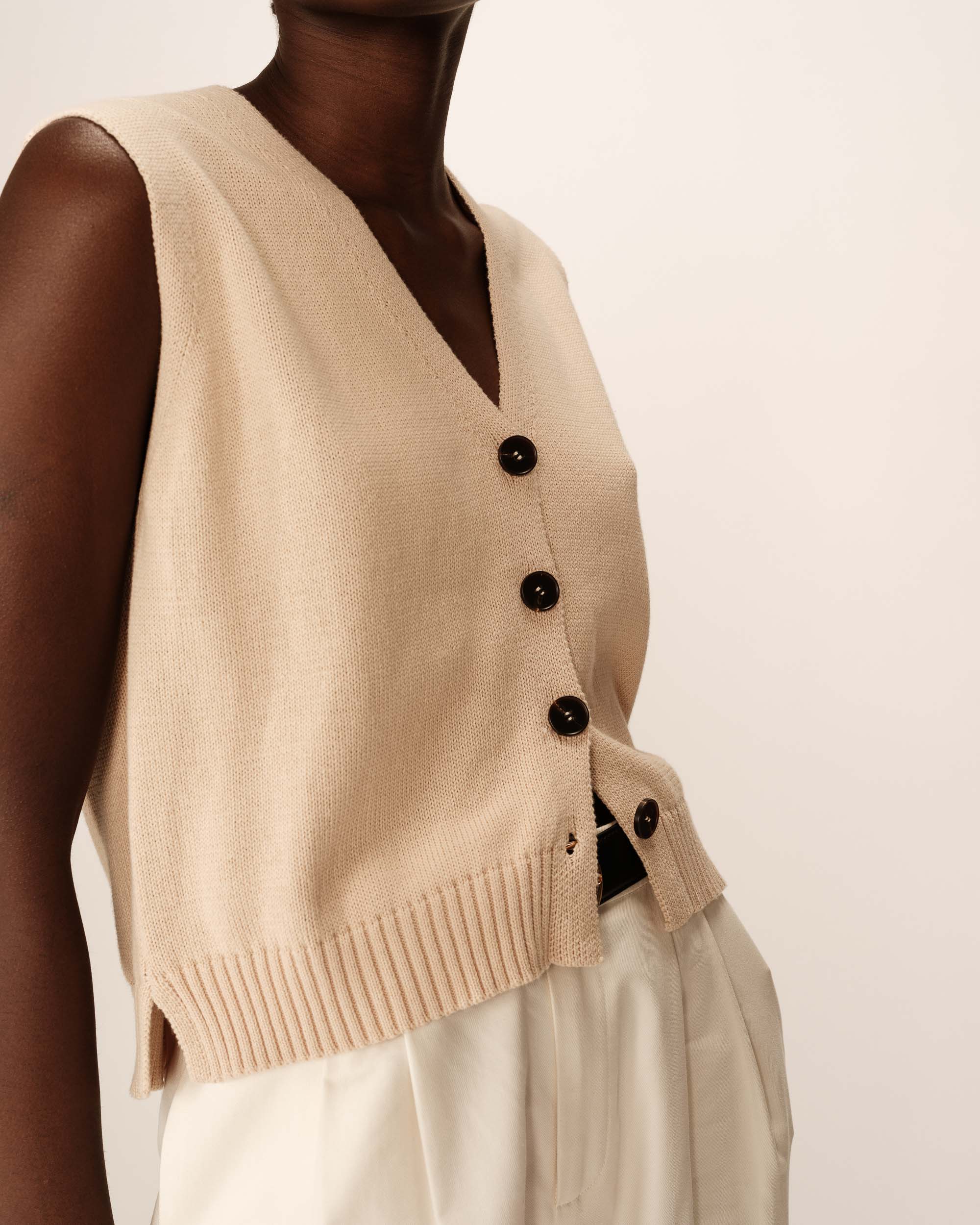 Cardigan Pancake - Ecru - Image 2