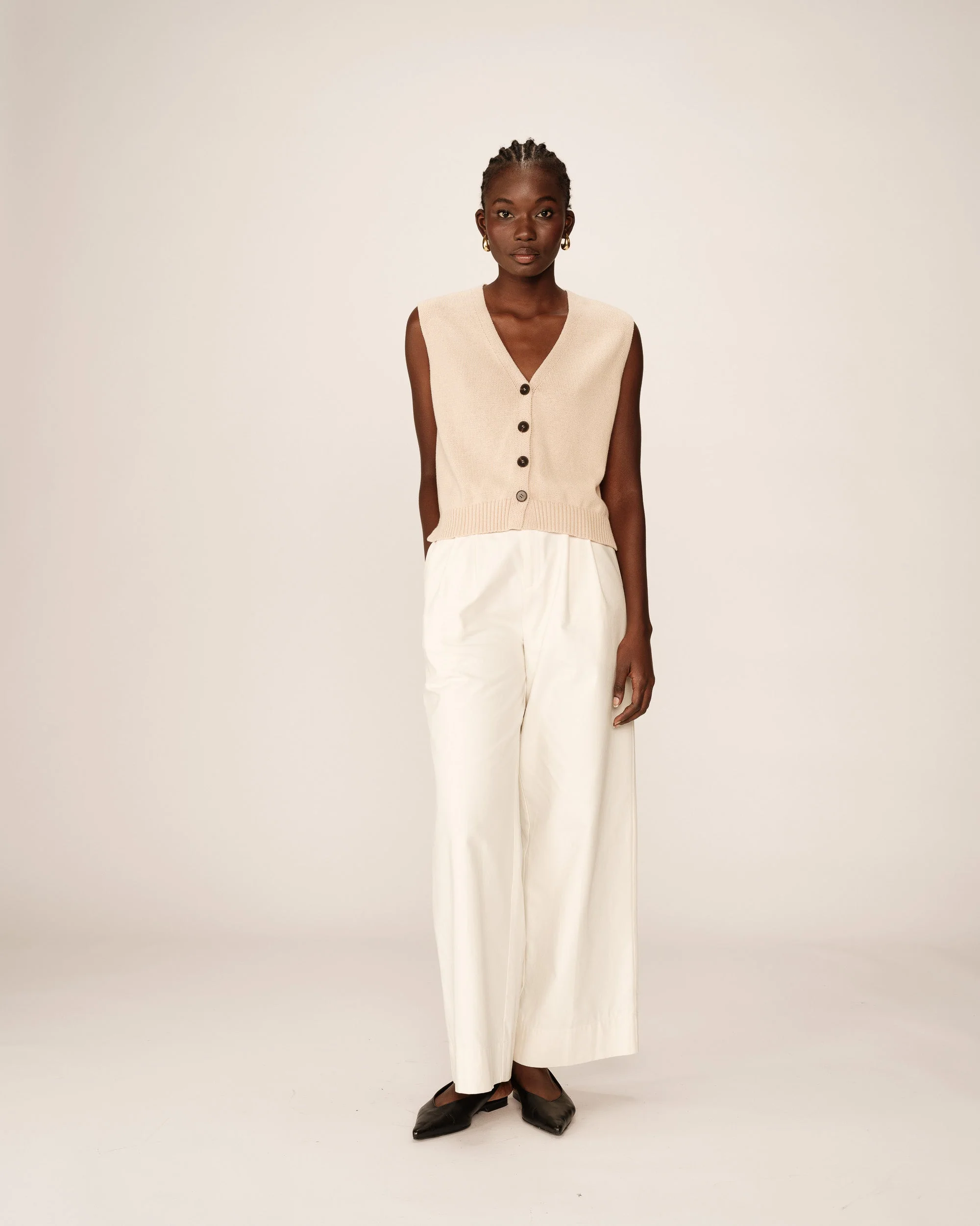 Cardigan Pancake - Ecru - Image 3