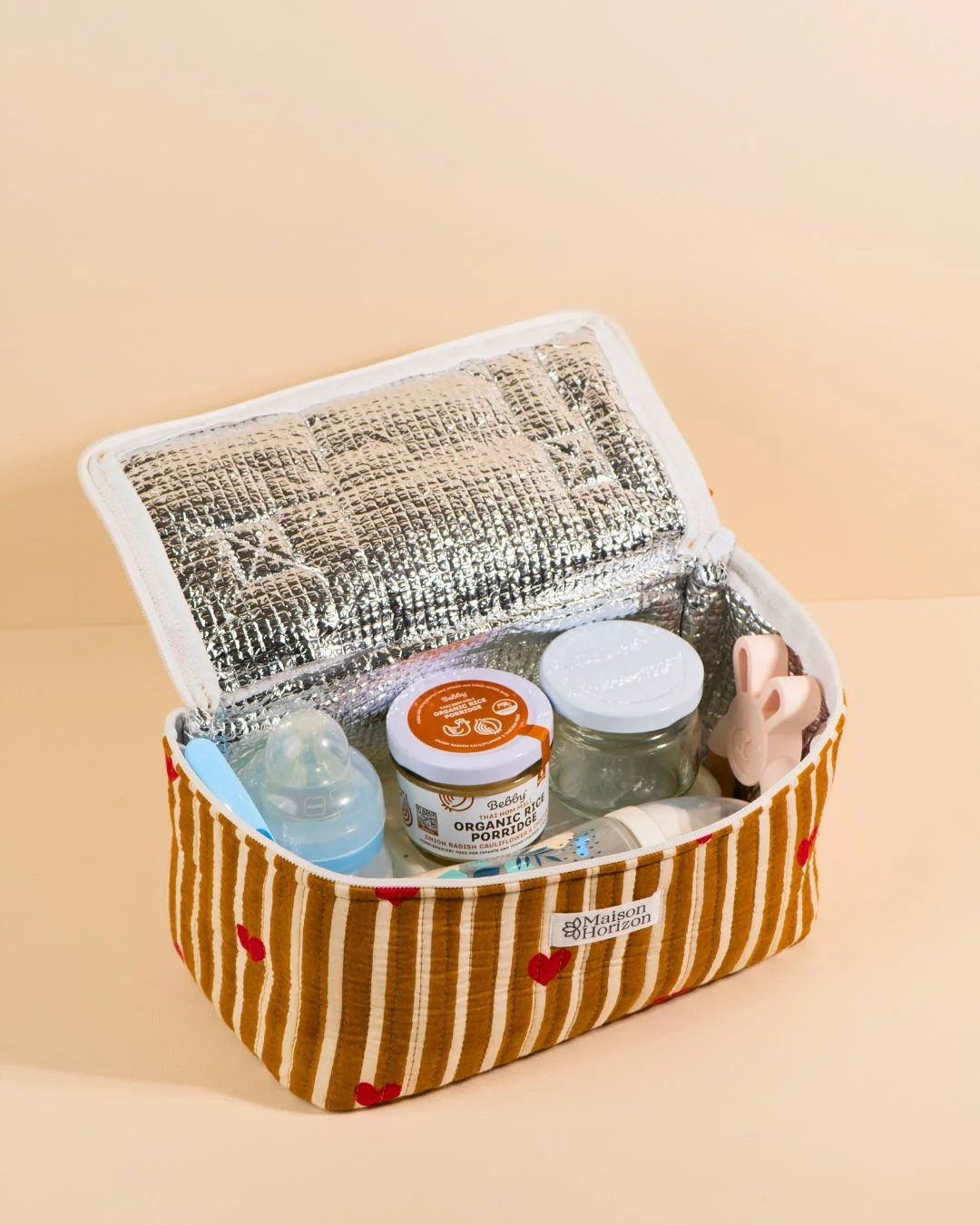 Glacière Lunch Box Neela - Coeurs Beige - Image 3