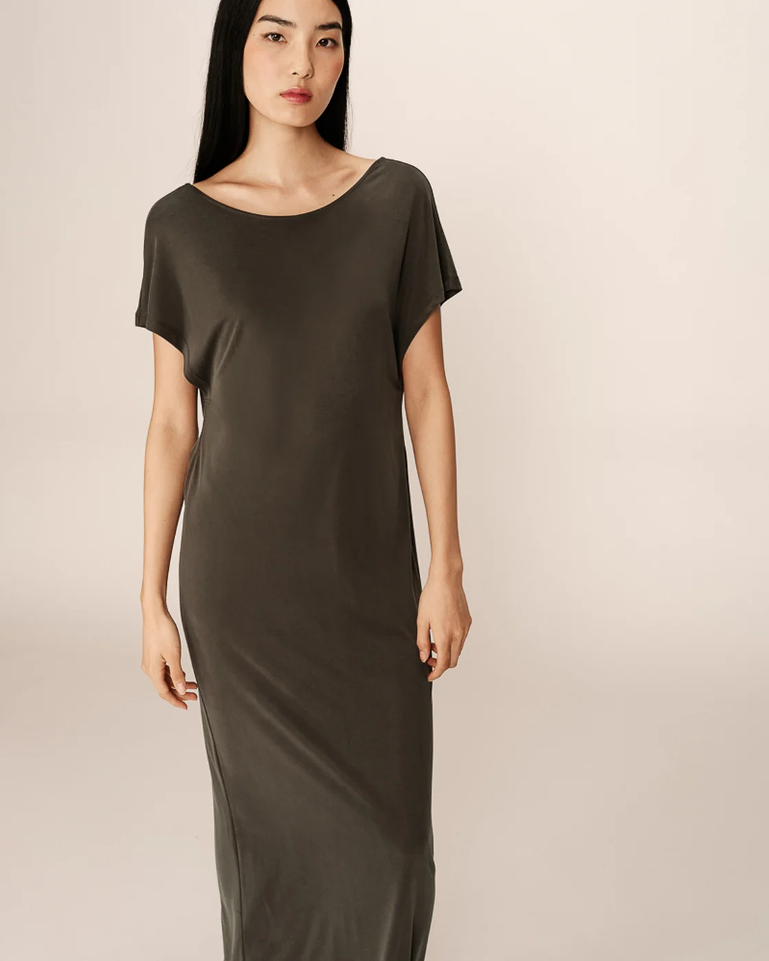 Robe Mi-Longue Peace - Kaki - Image 4