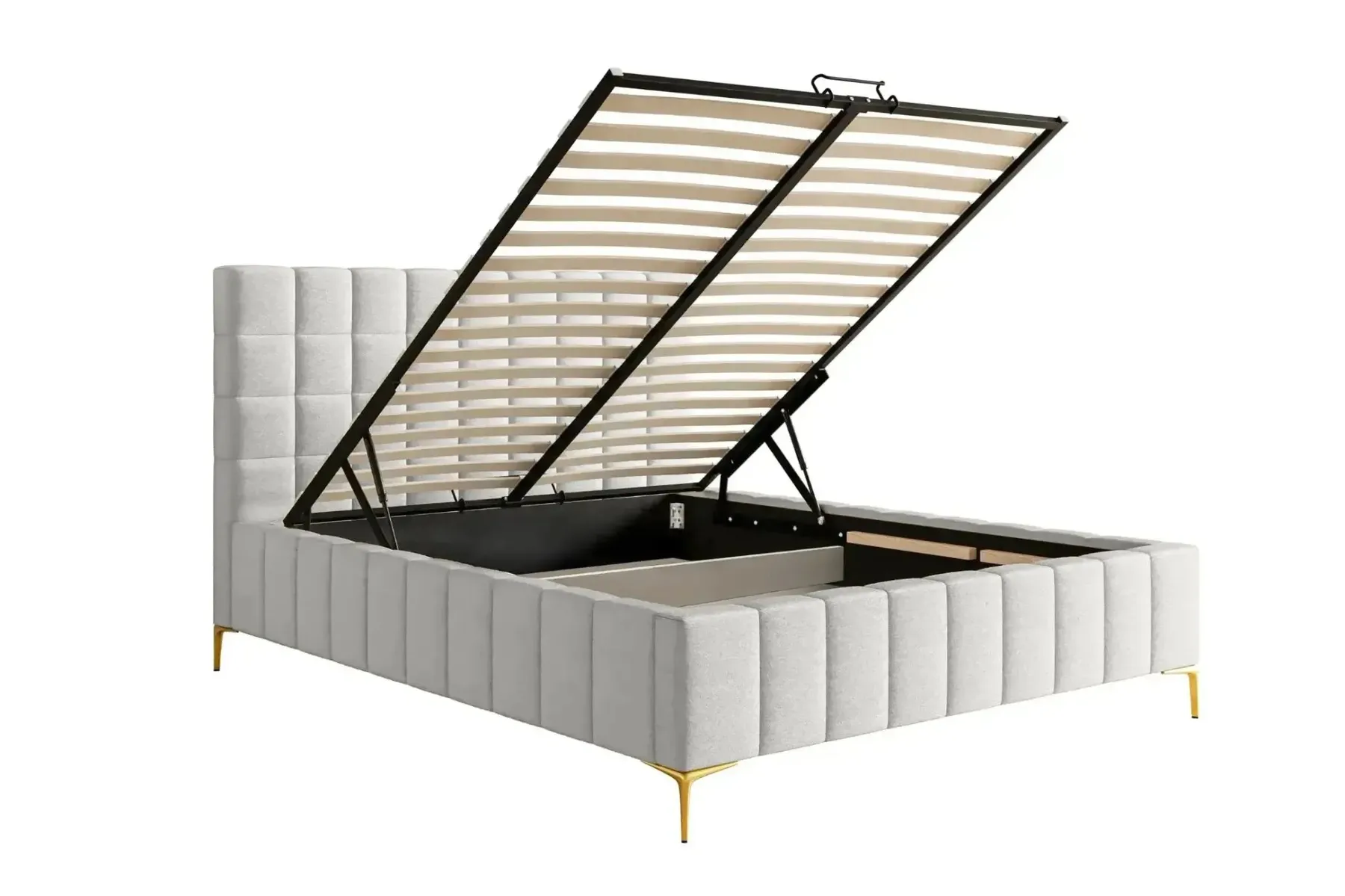 Gregoire - Lit Coffre Tissu Chiné 140X200Cm - Image 19